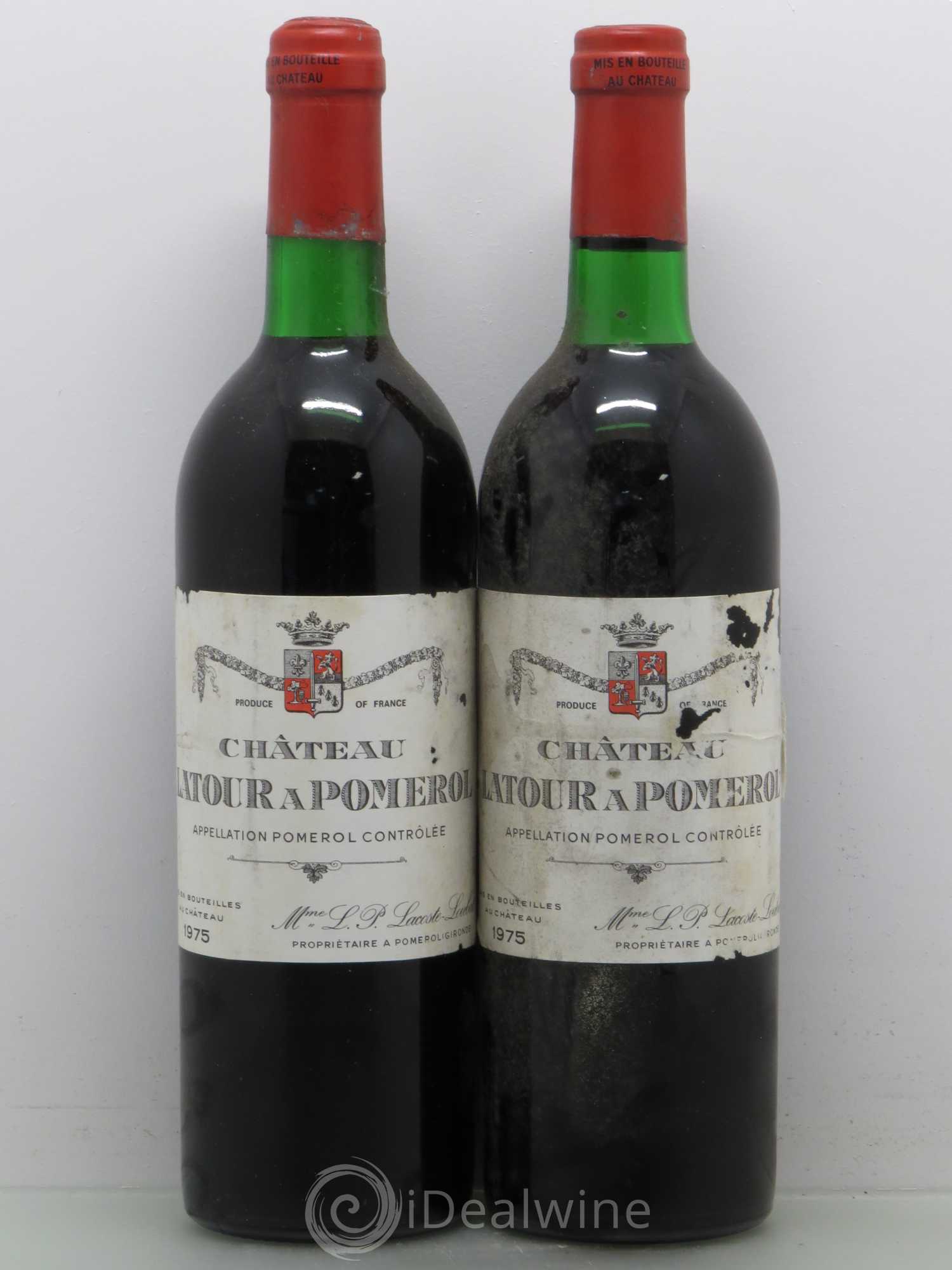 Château Latour à Pomerol 1975 - Lot de 2 bouteilles - 0