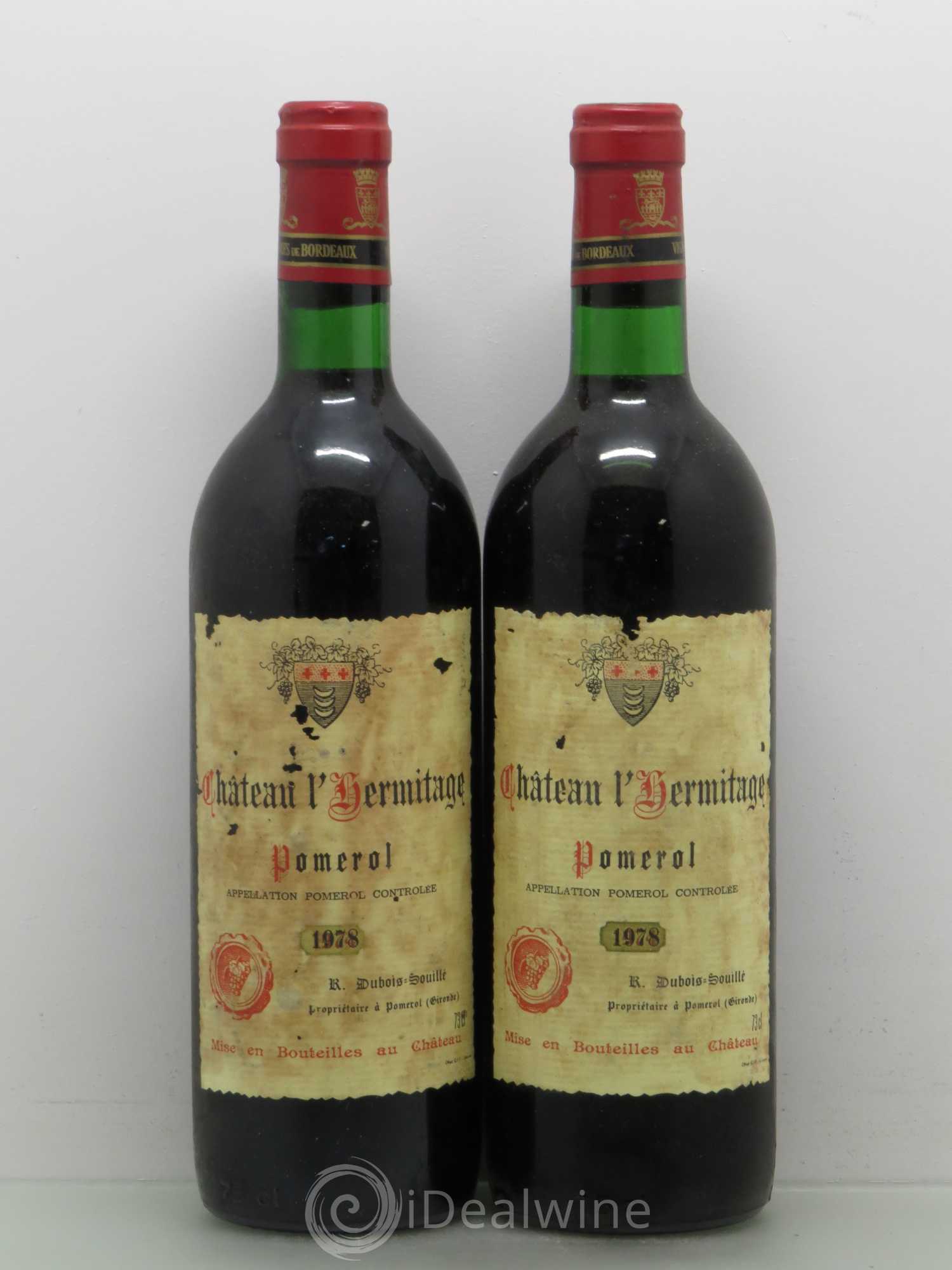 Pomerol Chateau L'Hermitage 1978 - Posten von 2 Flaschen - 0