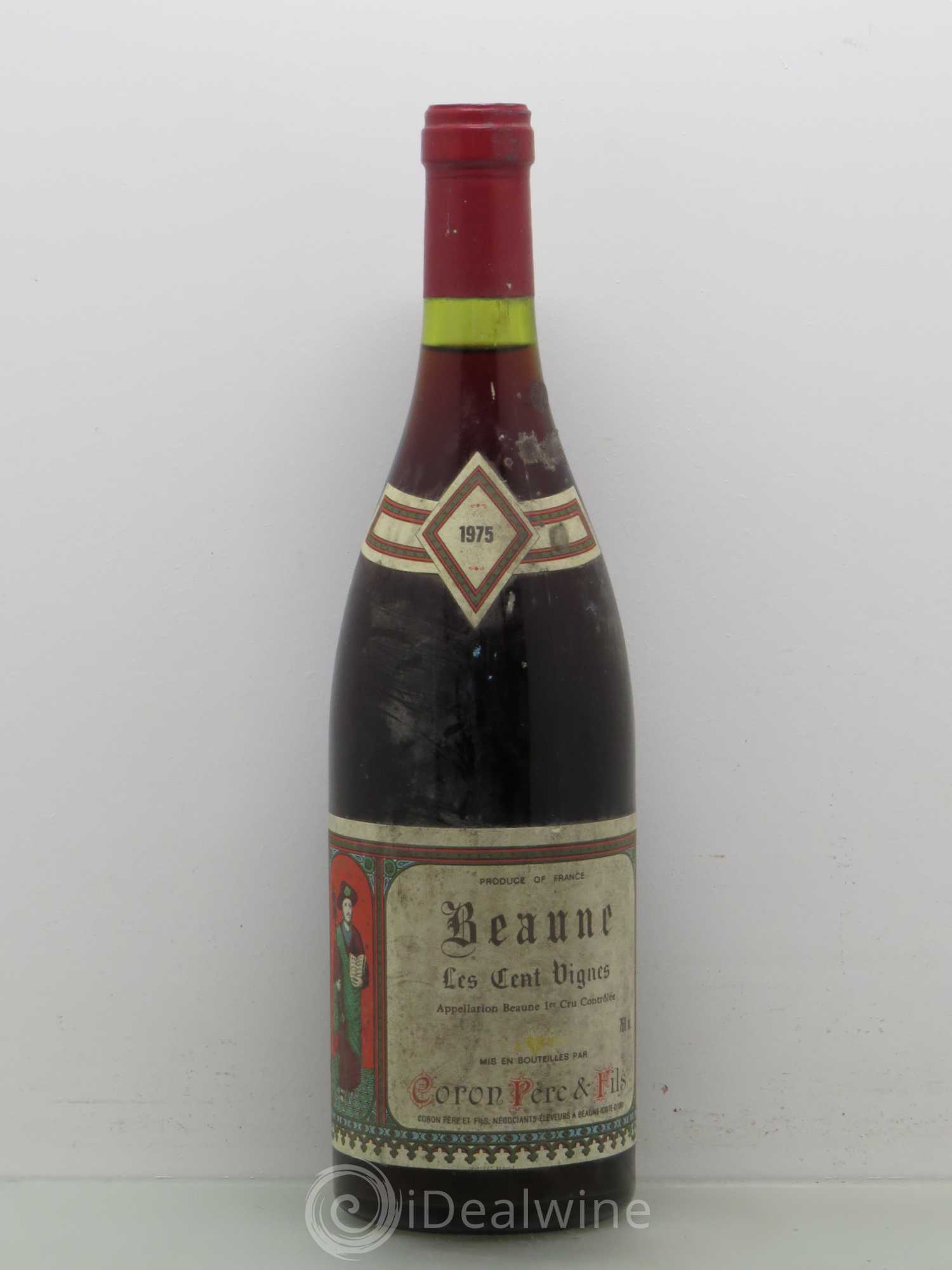 Beaune 1er Cru Les Cent Vignes Coron 1975 - Posten von 1 Flasche - 0