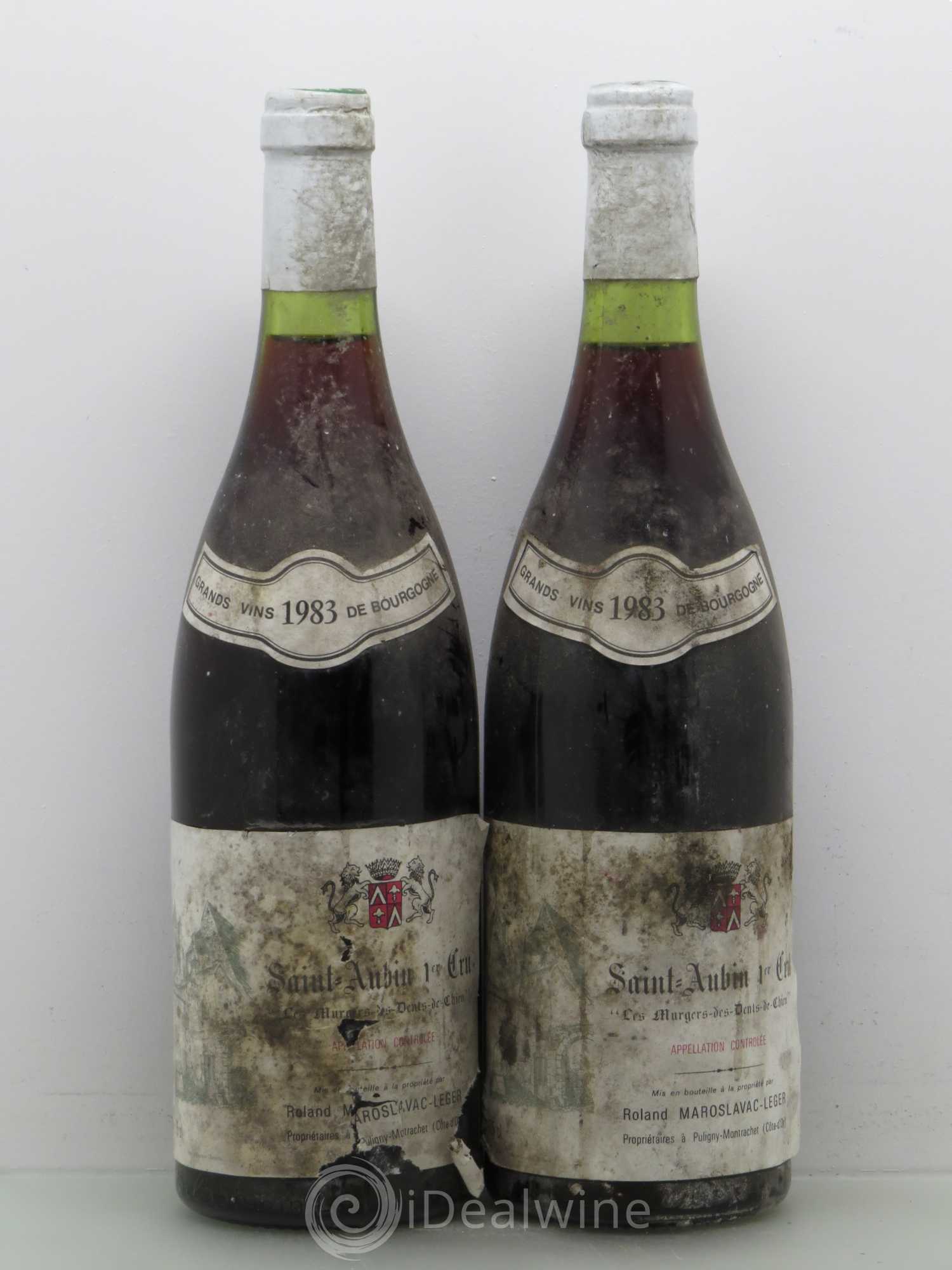 Saint-Aubin 1er Cru Maroslavac Leger Roland les murgers des dents de chien 1983 - Posten von 2 Flaschen - 0