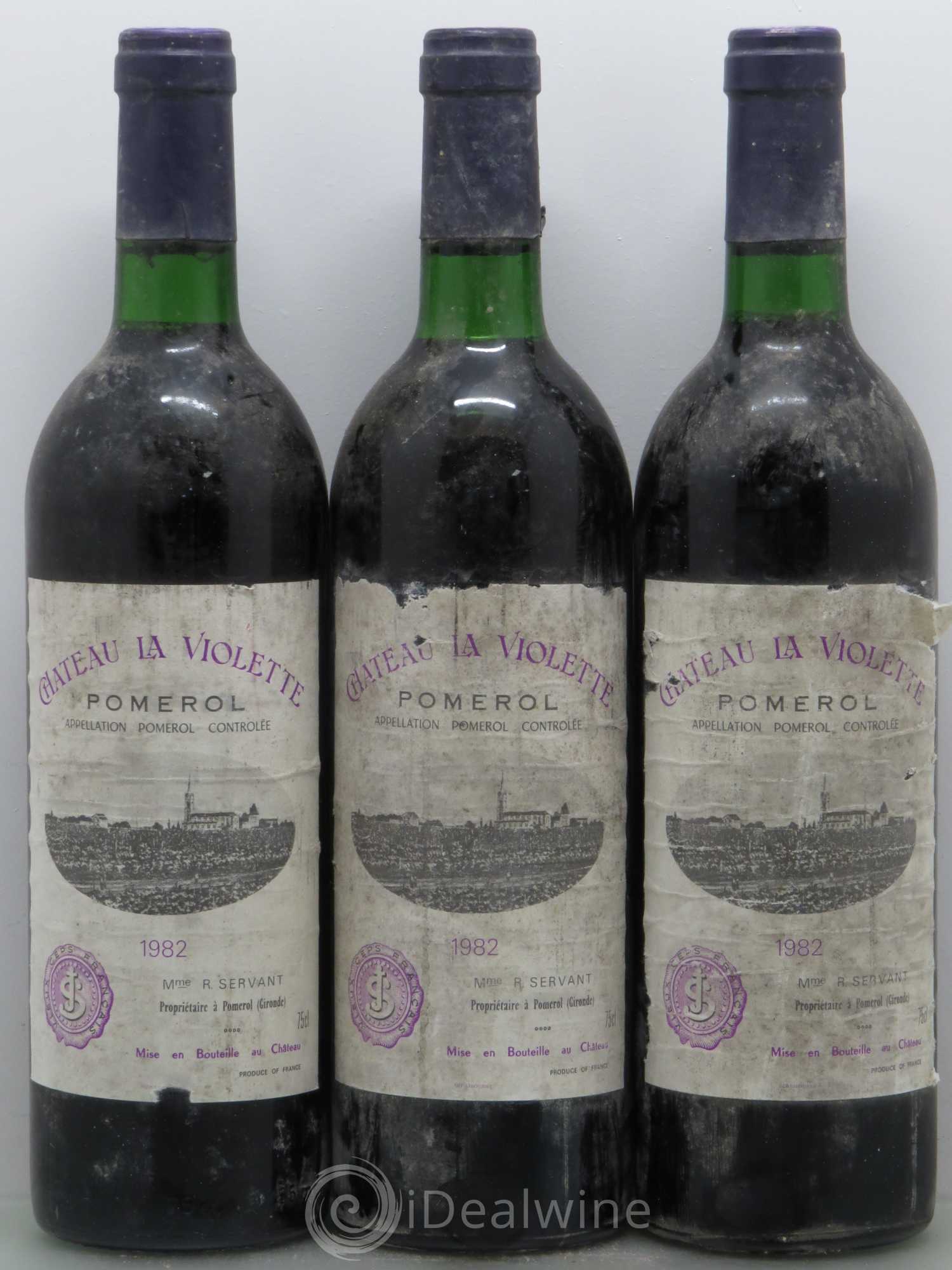 Château la Violette 1982 - Lot de 3 bouteilles - 0