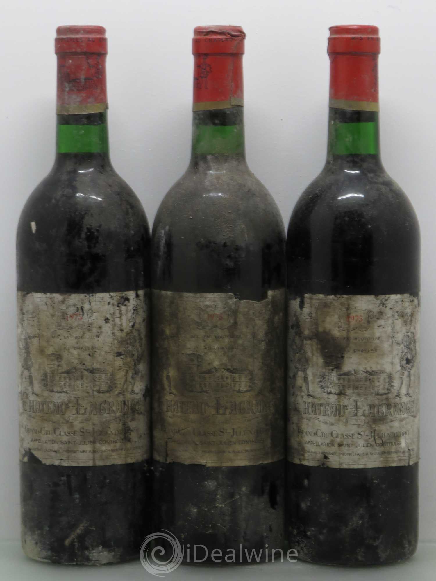 Château Lagrange 3ème Grand Cru Classé 1975 - Lot de 3 bouteilles - 0