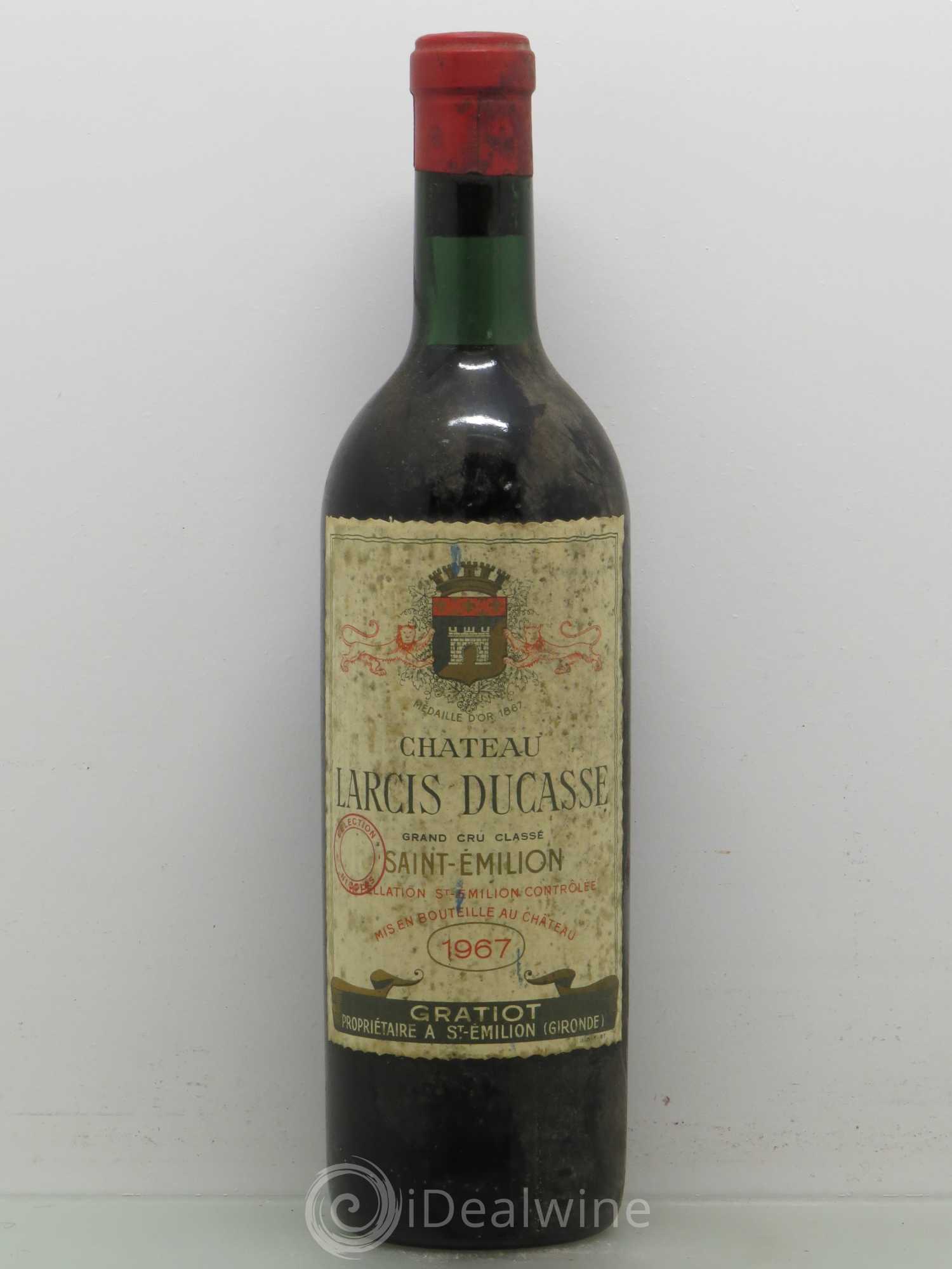 Château Larcis Ducasse 1er Grand Cru Classé B 1967 - Lot de 1 bouteille - 0