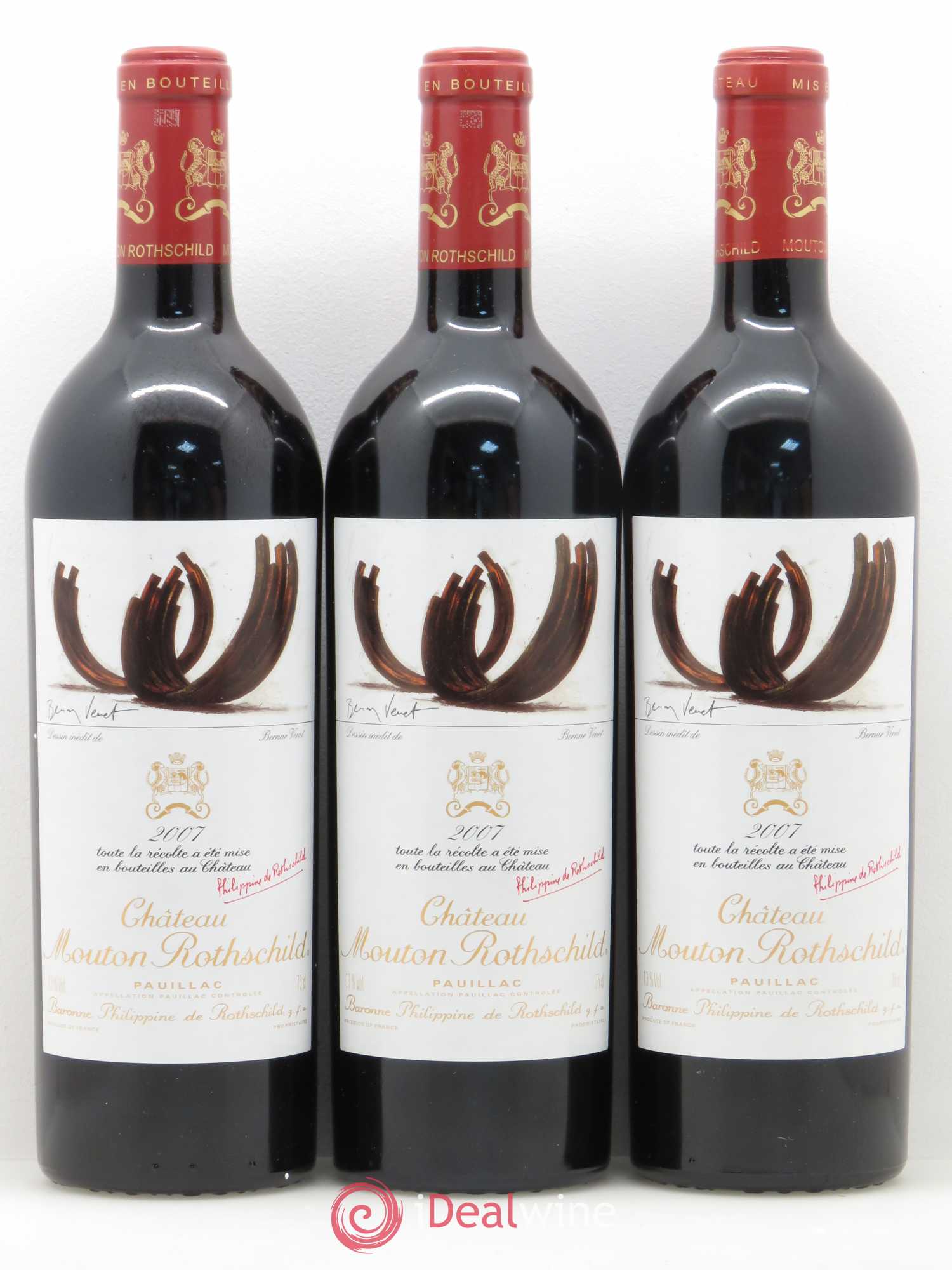 Château Mouton Rothschild 1er Grand Cru Classé 2007 - Lot de 6 bouteilles - 1