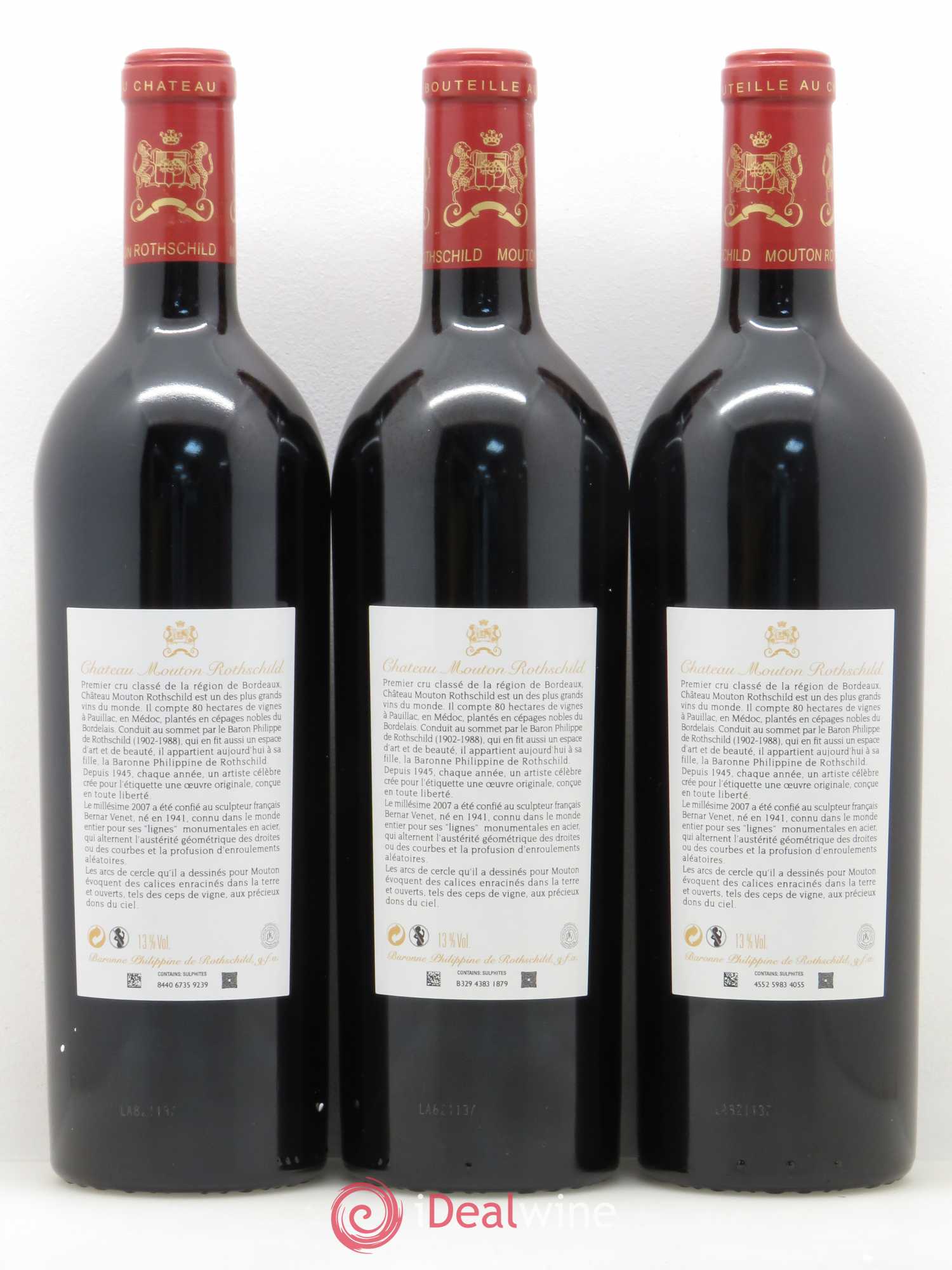 Château Mouton Rothschild 1er Grand Cru Classé 2007 - Lot de 6 bouteilles - 4