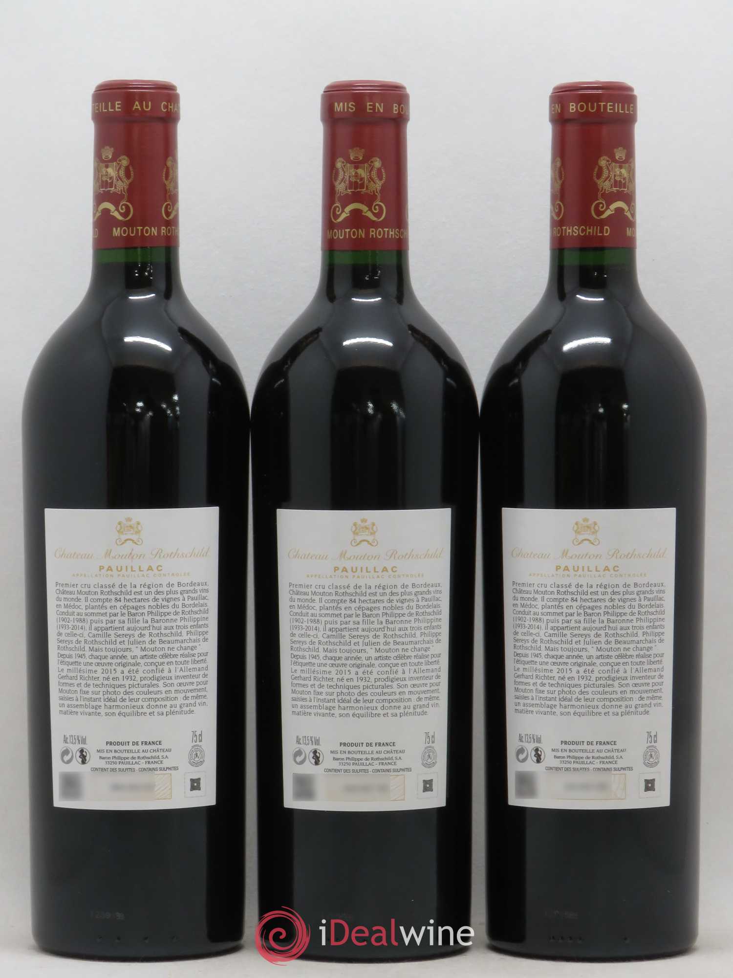Château Mouton Rothschild 1er Grand Cru Classé 2015 - Lot de 6 bouteilles - 2