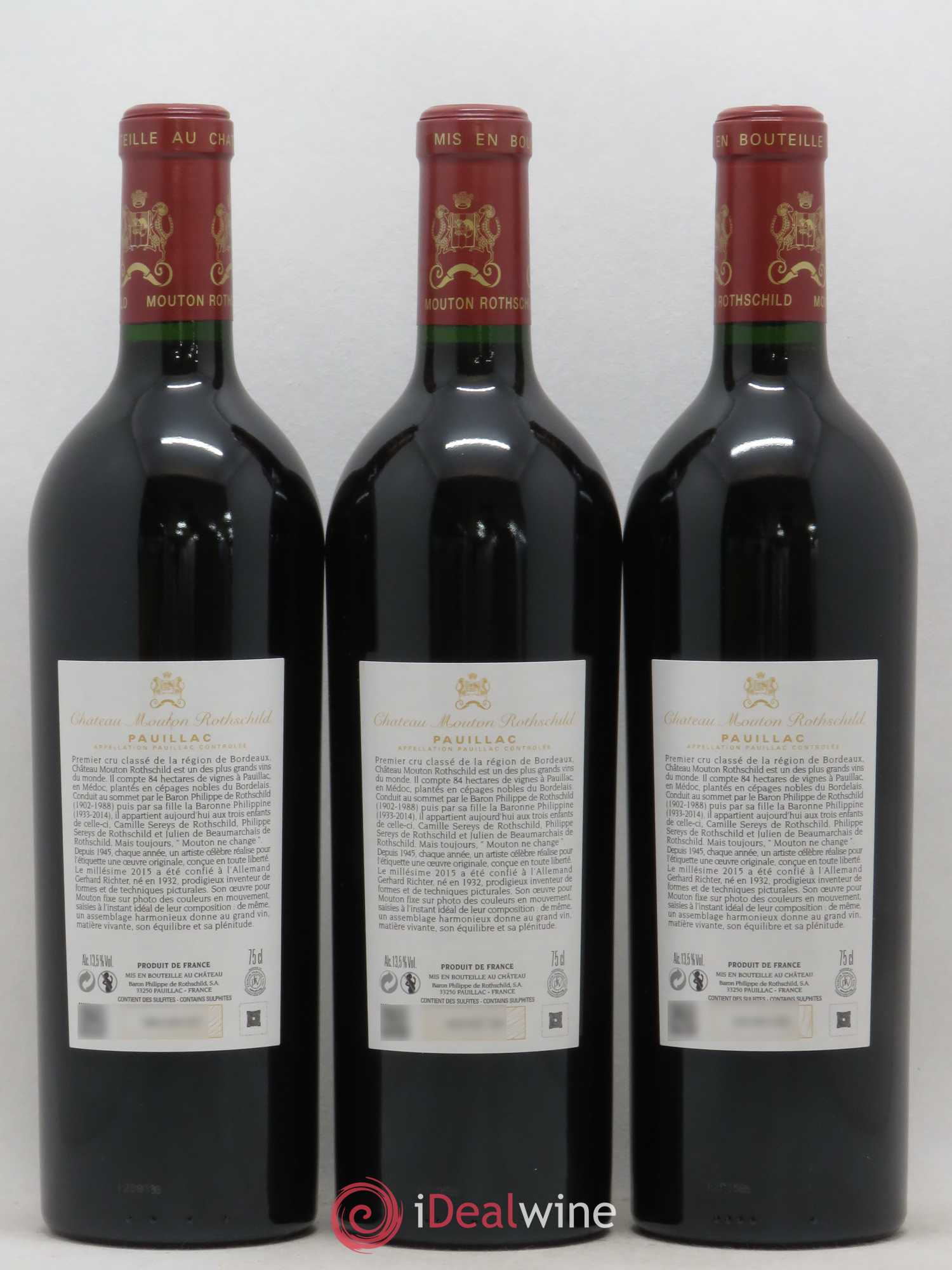 Château Mouton Rothschild 1er Grand Cru Classé 2015 - Lot de 6 bouteilles - 4