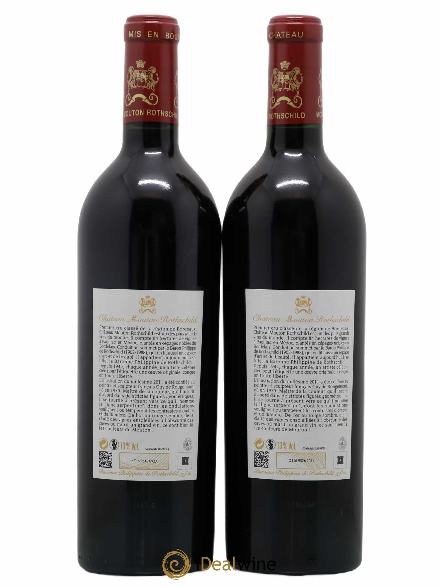 Château Mouton Rothschild 1er Grand Cru Classé 2011 - Lot de 2 bouteilles - 1