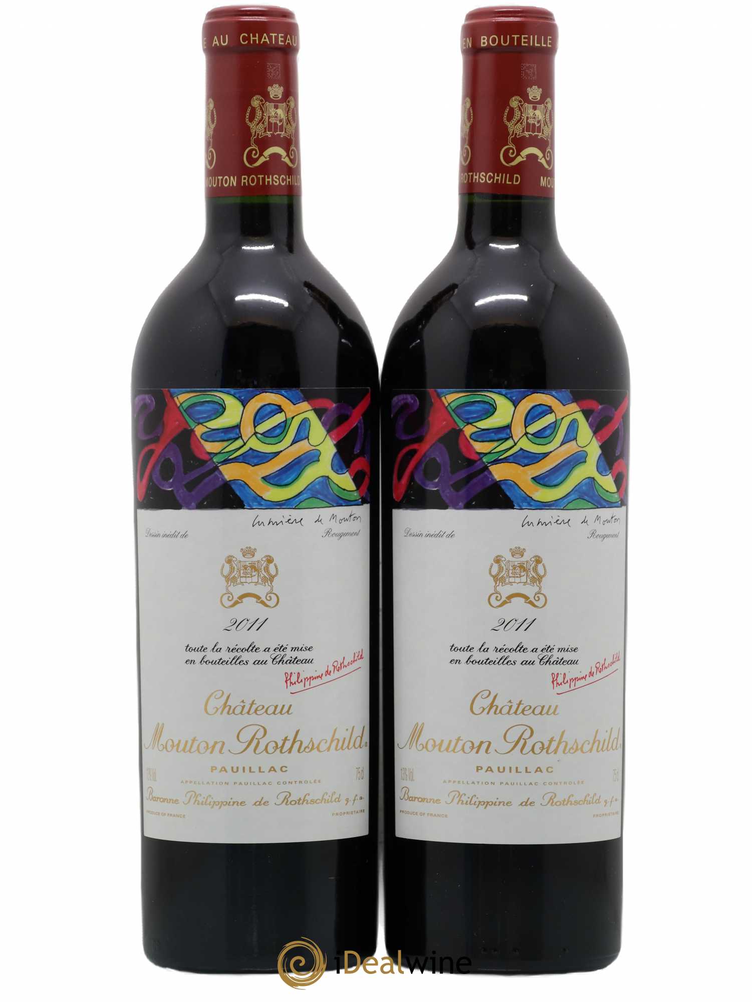 Château Mouton Rothschild 1er Grand Cru Classé 2011 - Lot de 2 bouteilles - 0