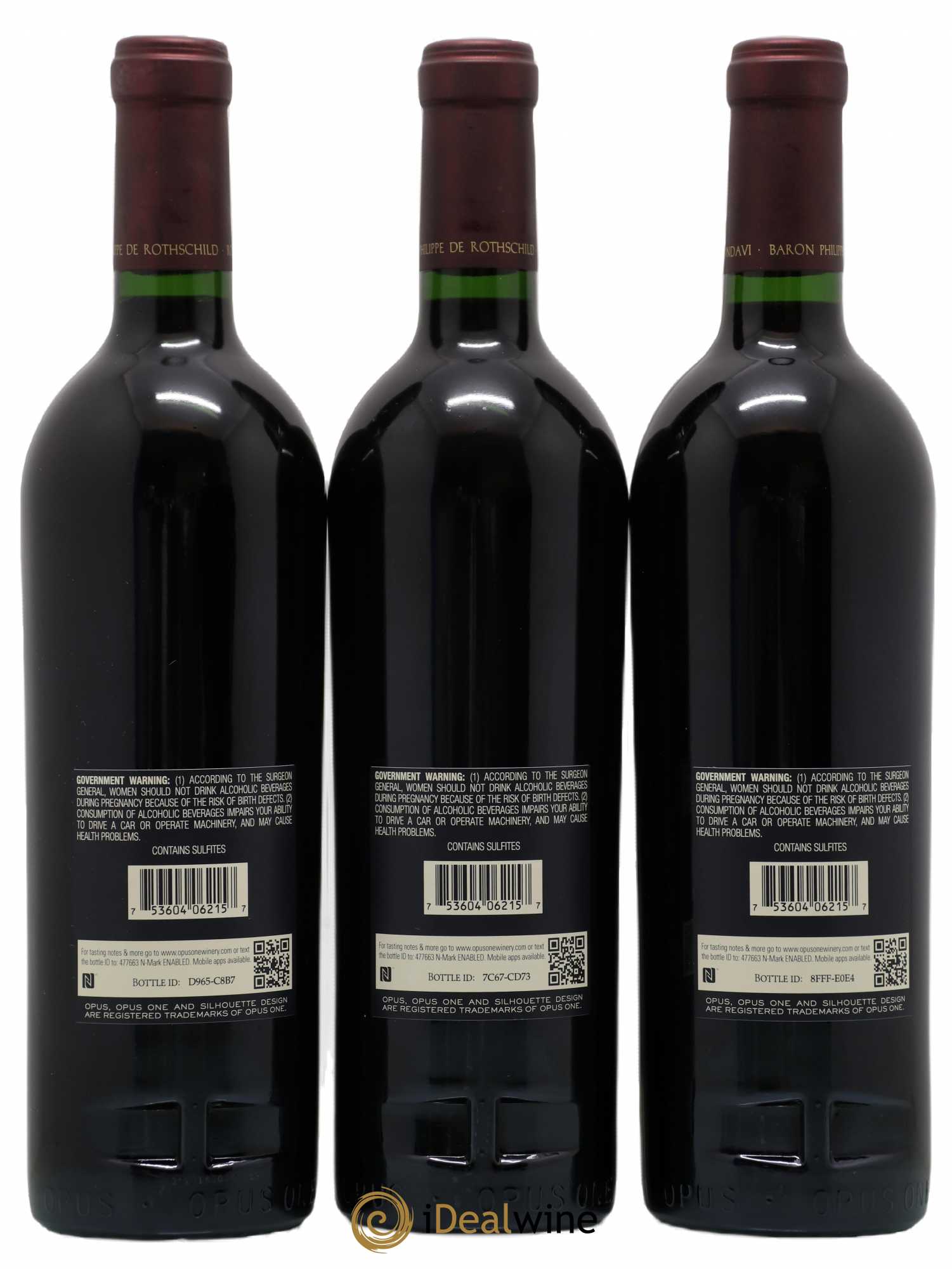 Napa Valley Opus One Robert Mondavi 2015 - Lot of 3 bottles - 1