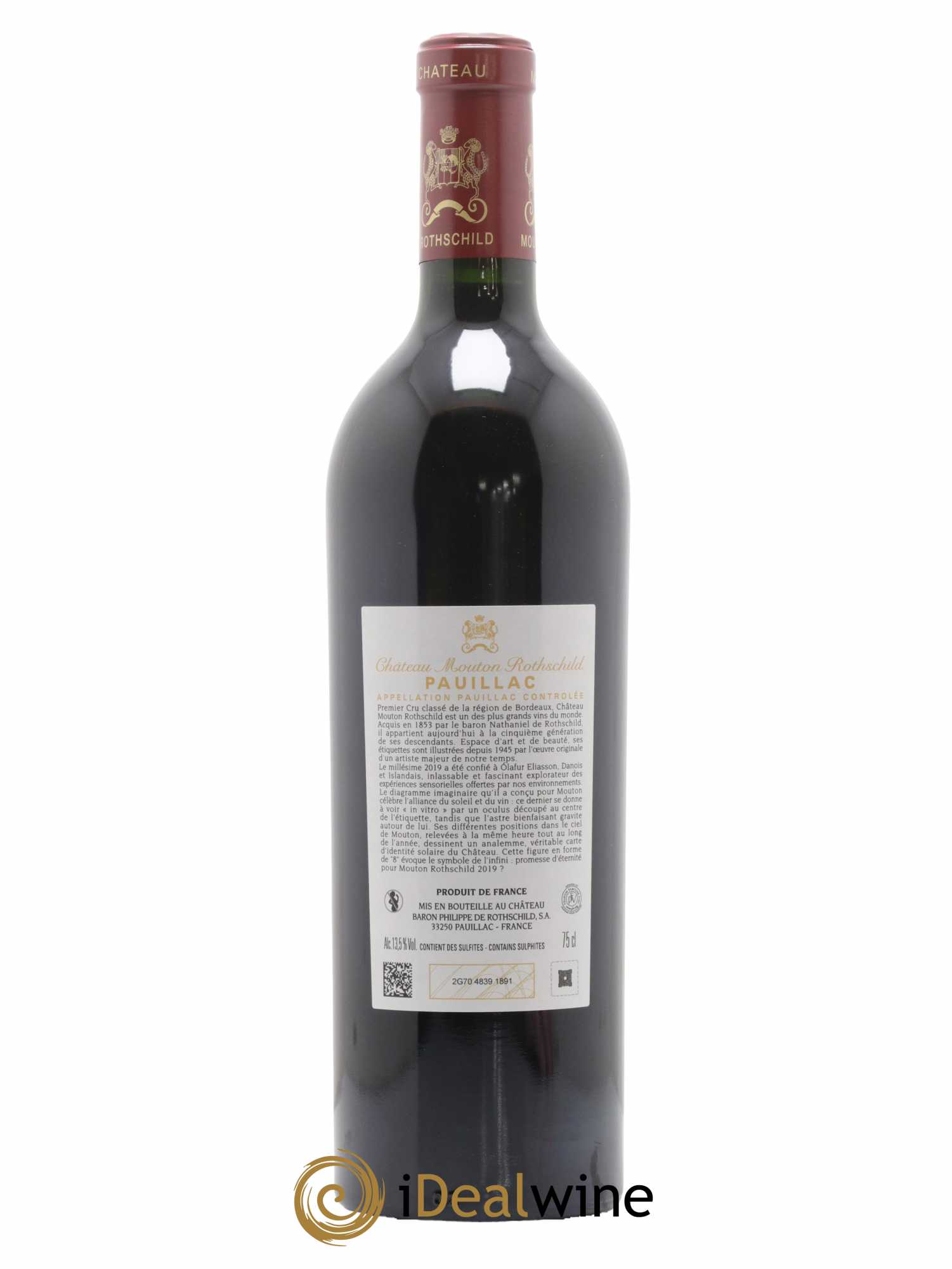 Château Mouton Rothschild 1er Grand Cru Classé 2019 - Lot de 1 bouteille - 1