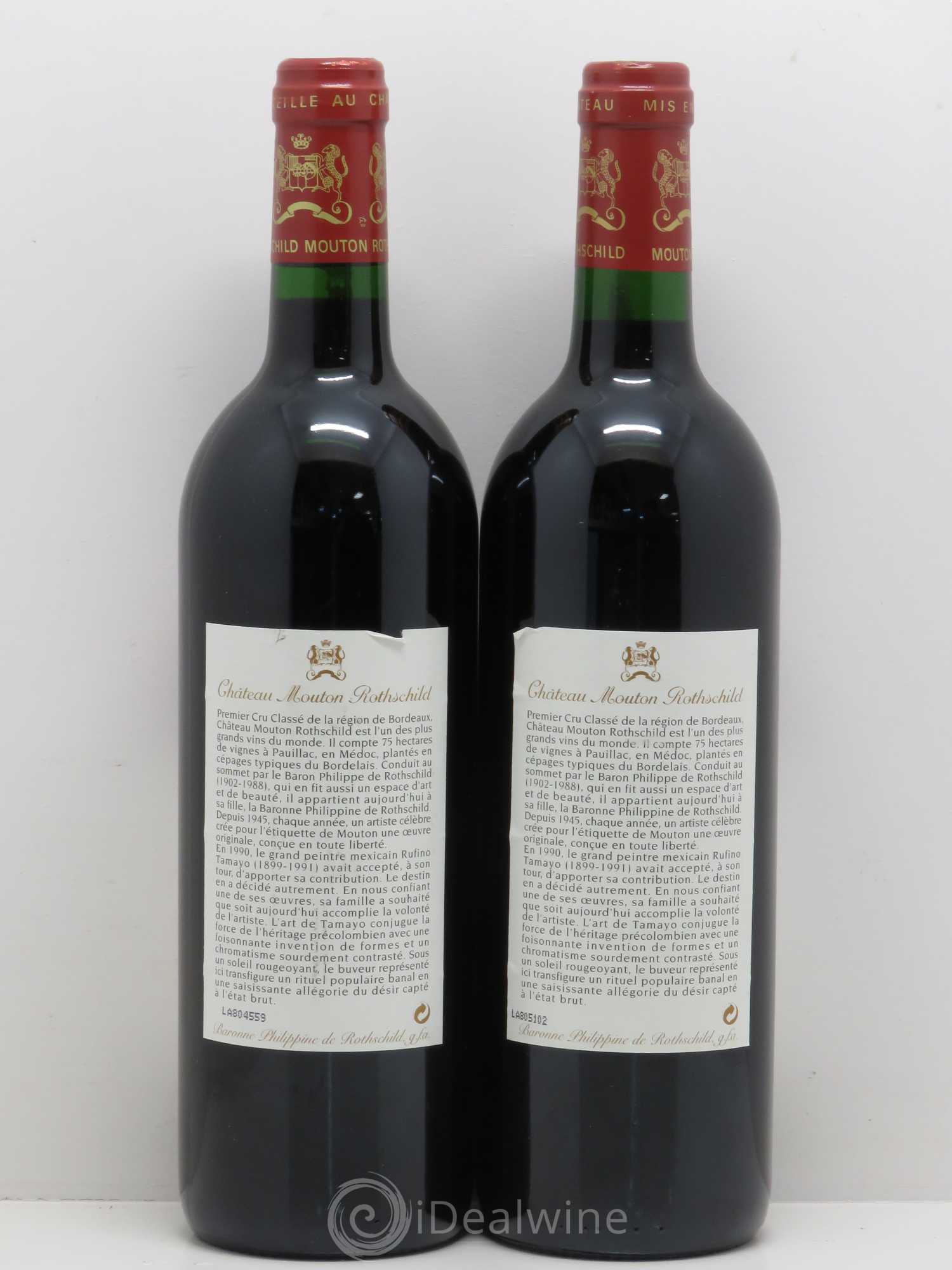 Château Mouton Rothschild 1er Grand Cru Classé 1998 - Lot de 2 bouteilles - 1