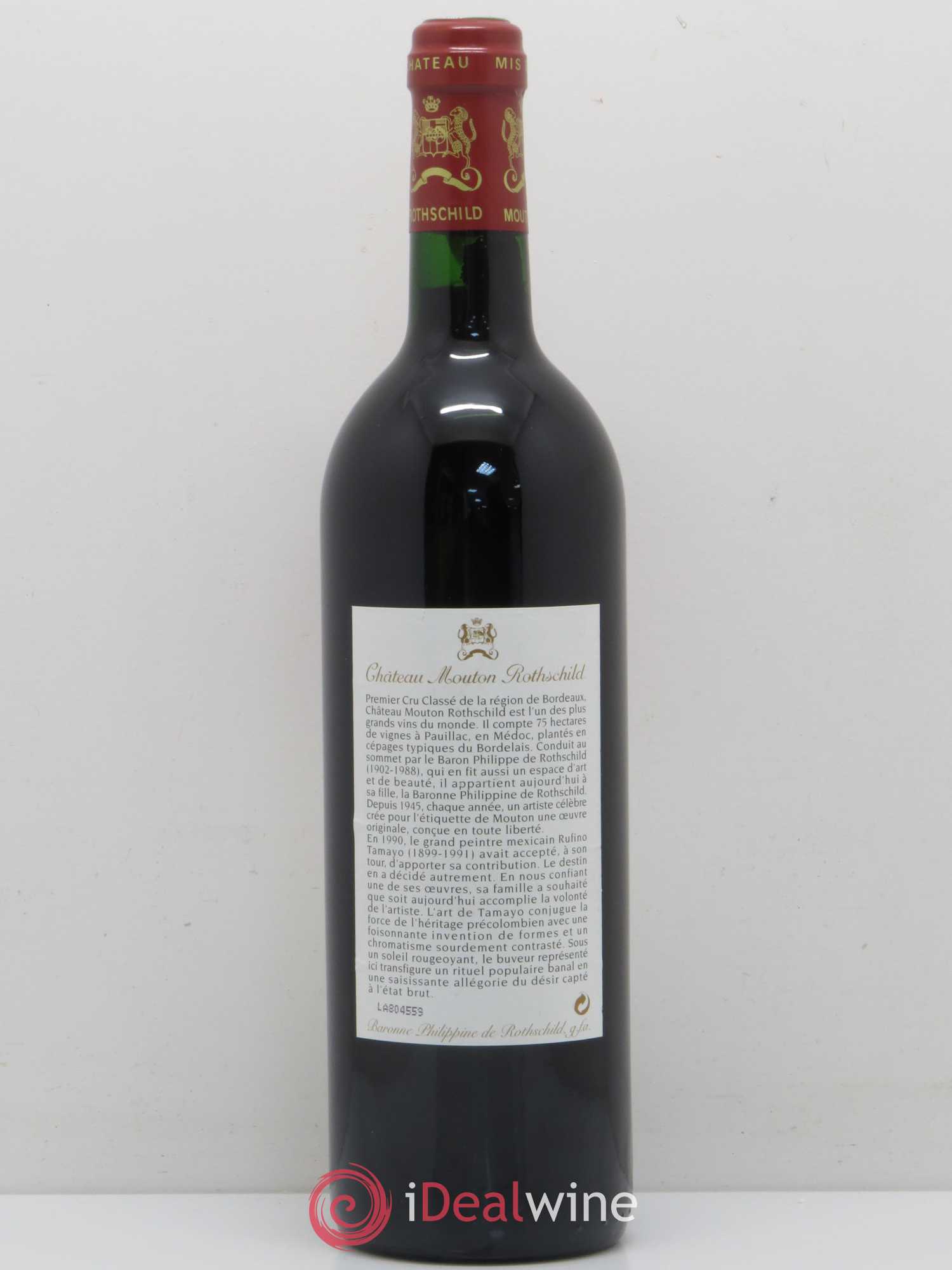 Château Mouton Rothschild 1er Grand Cru Classé 1998 - Lot de 1 bouteille - 1