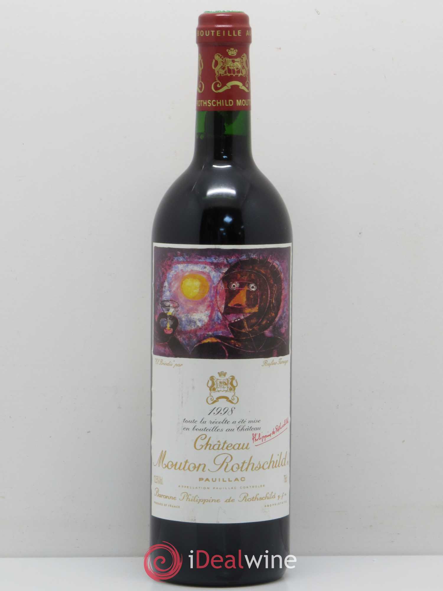 Château Mouton Rothschild 1er Grand Cru Classé 1998 - Lot de 1 bouteille - 0
