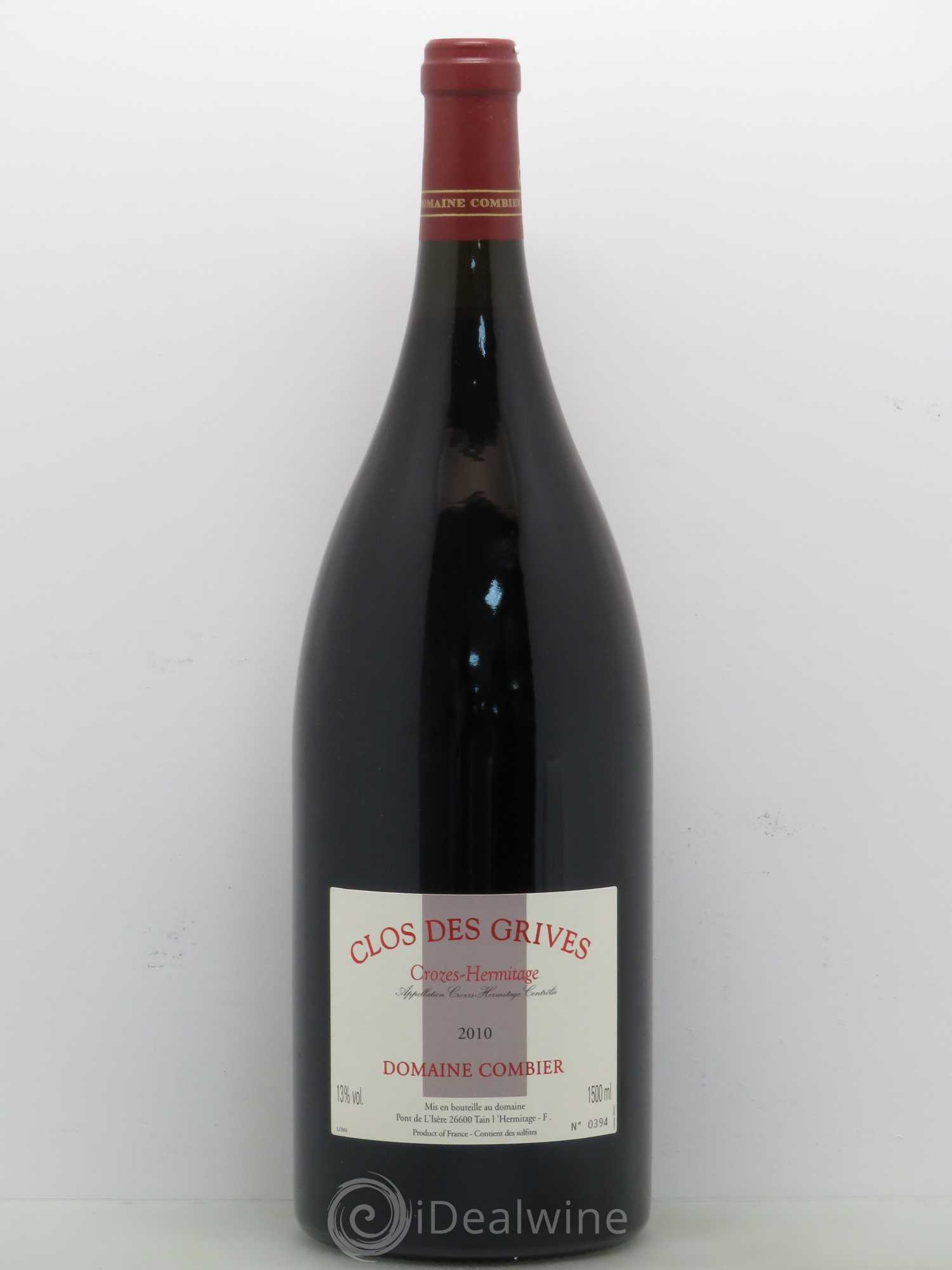 Crozes-Hermitage Clos des Grives Combier 2010 - Lot de 1 magnum - 0