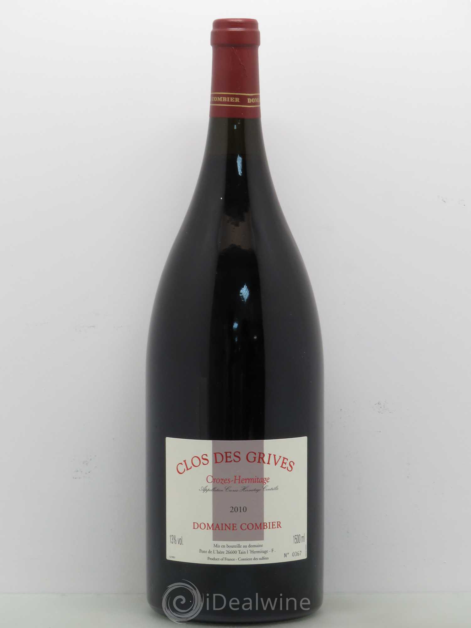 Crozes-Hermitage Clos des Grives Combier 2010 - Lot de 1 magnum - 0