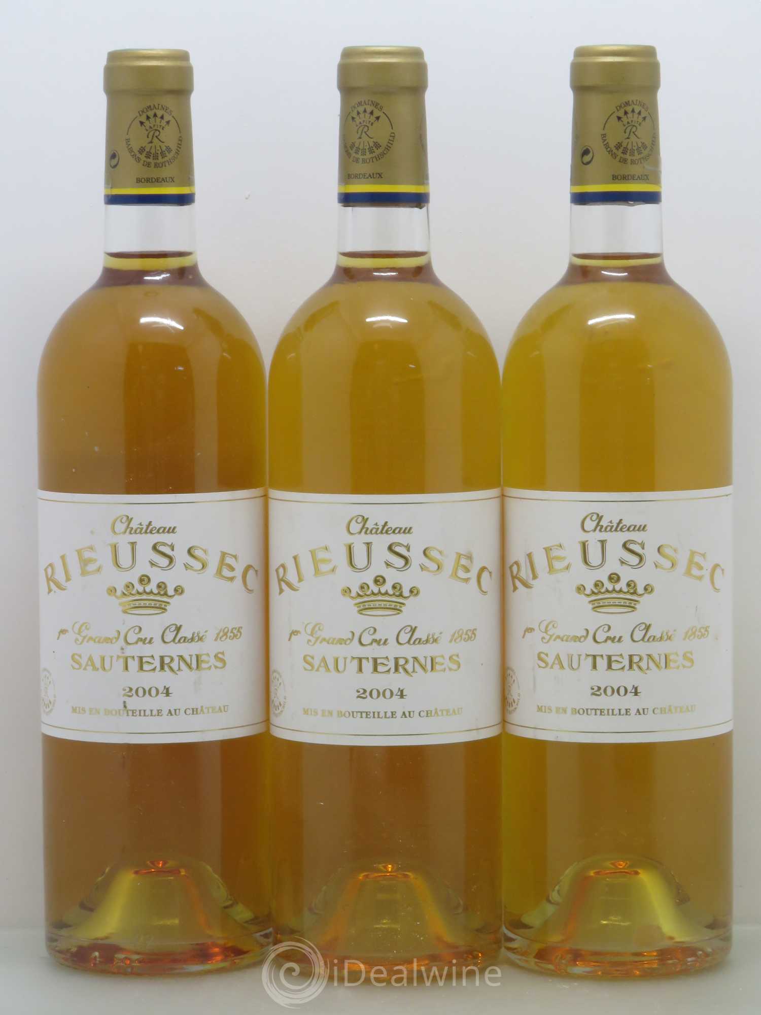 Château Rieussec 1er Grand Cru Classé 2004 - Lotto di 3 bottiglie - 0