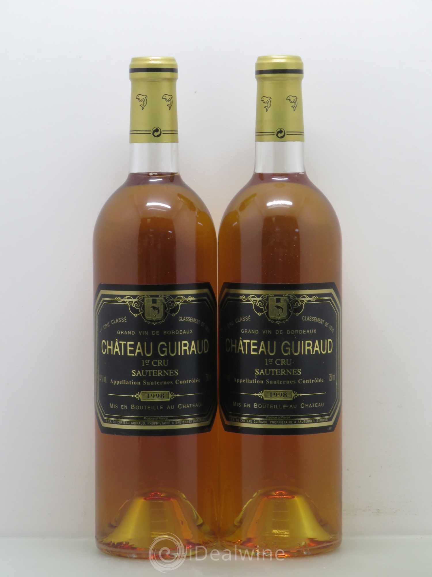 Château Guiraud 1er Grand Cru Classé  (senza prezzo di riserva) 1998 - Lotto di 5 bottiglie - 2