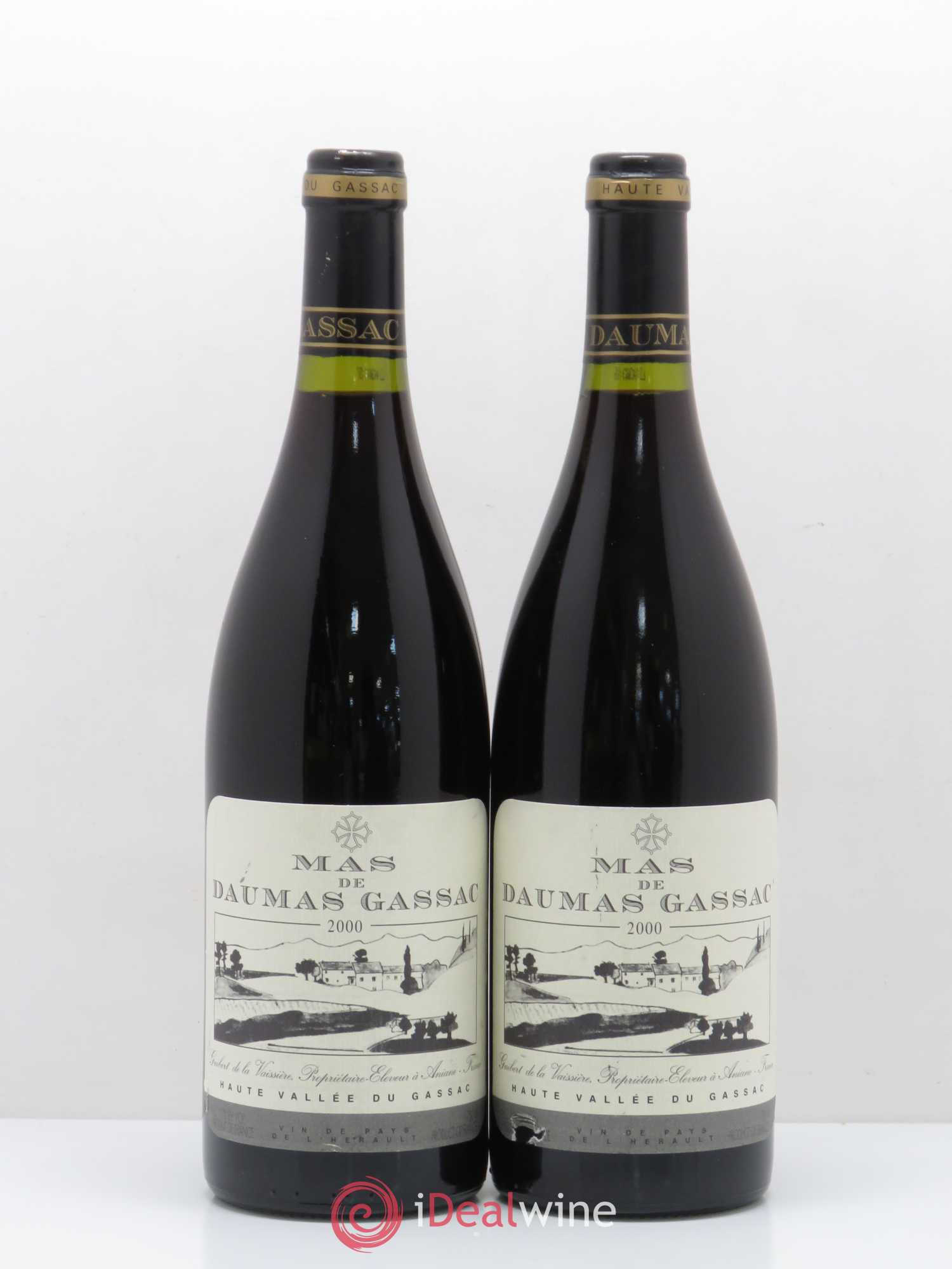 Saint-Guilhem-le-Désert - Cité d'Aniane Mas Daumas Gassac Famille Guibert de La Vaissière 2000 - Lot de 2 bouteilles - 0