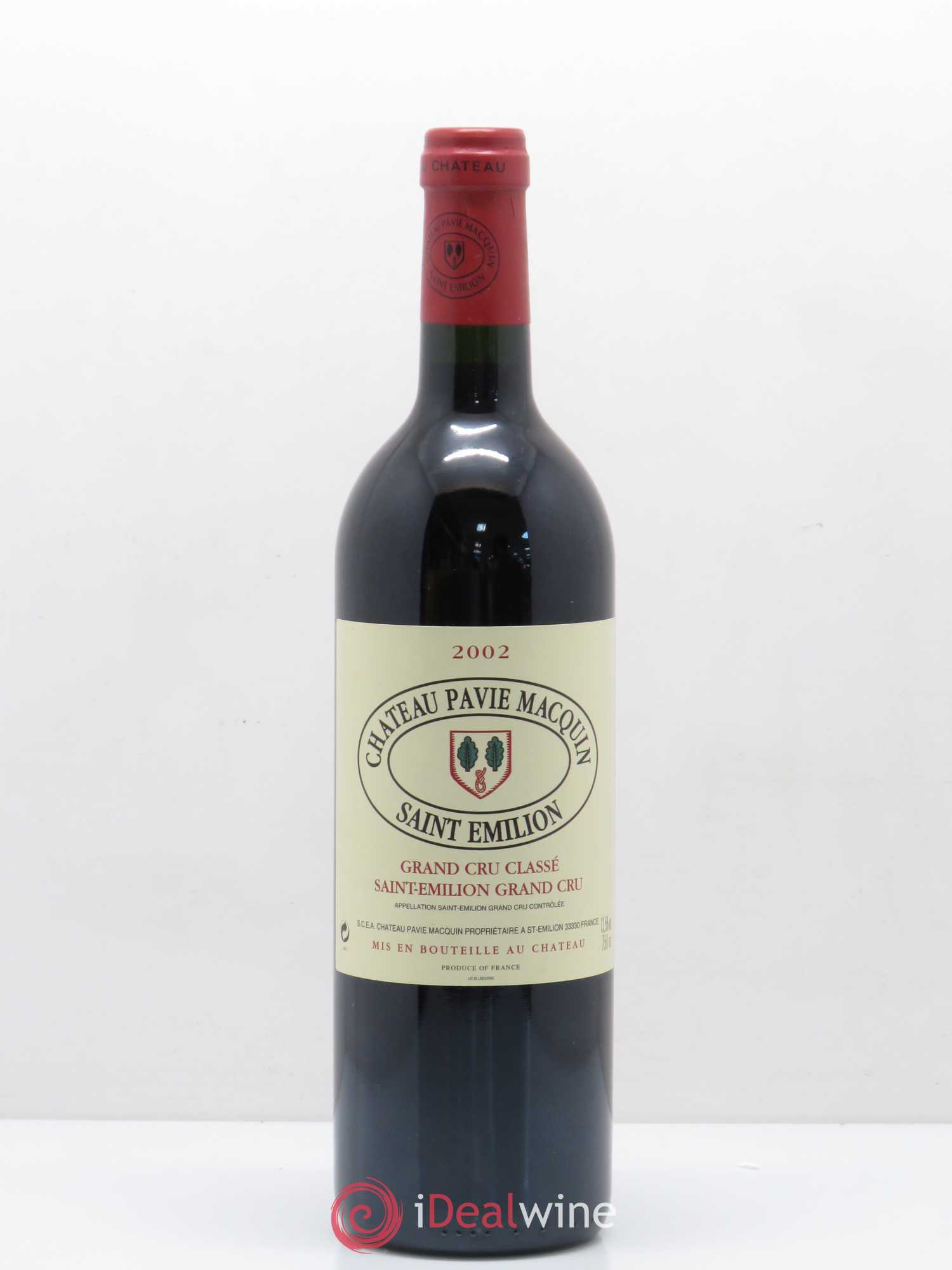 Château Pavie Macquin 1er Grand Cru Classé B 2002 - Lot de 1 bouteille - 0