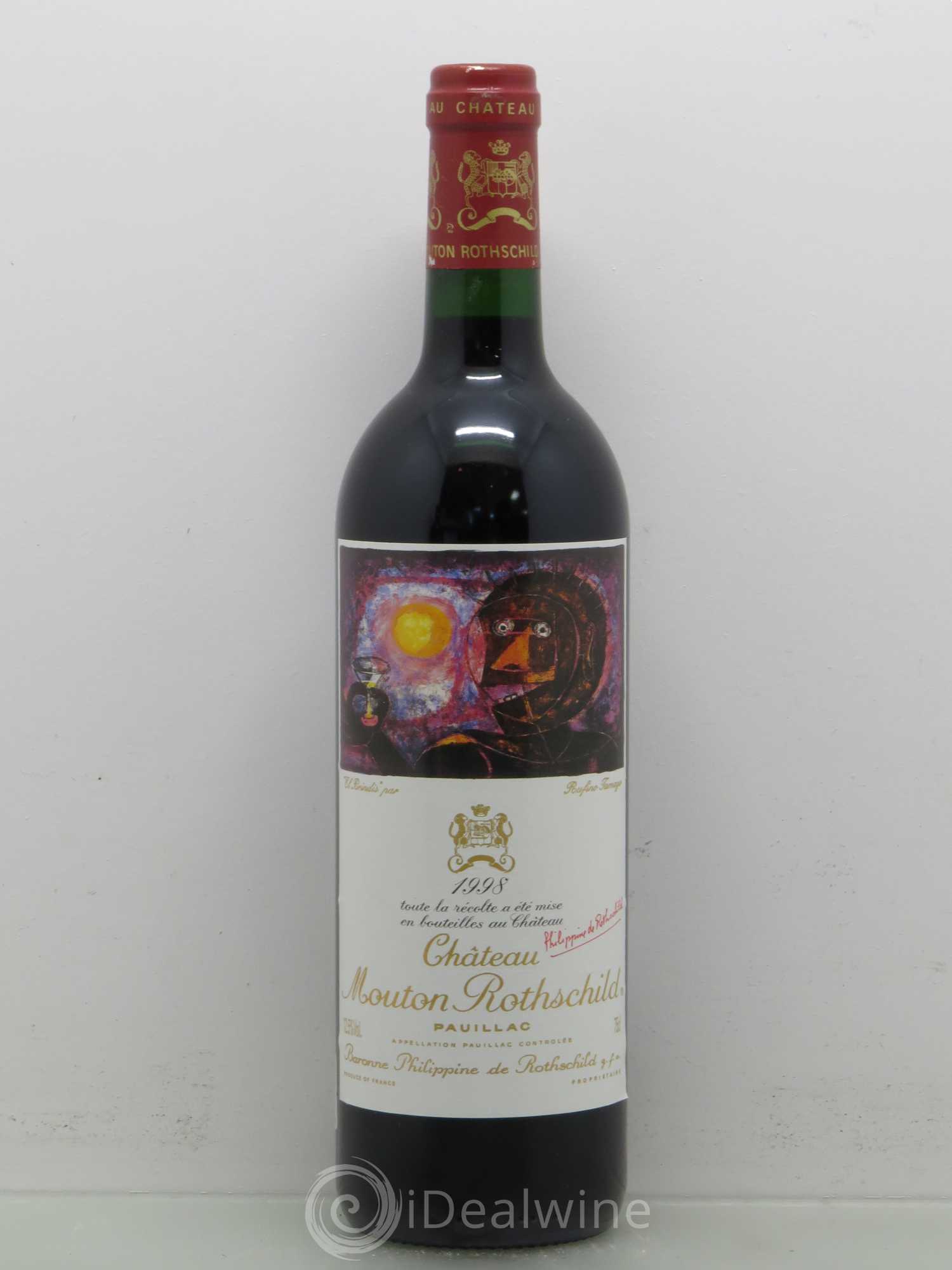 Château Mouton Rothschild 1er Grand Cru Classé 1998 - Lot de 1 bouteille - 0