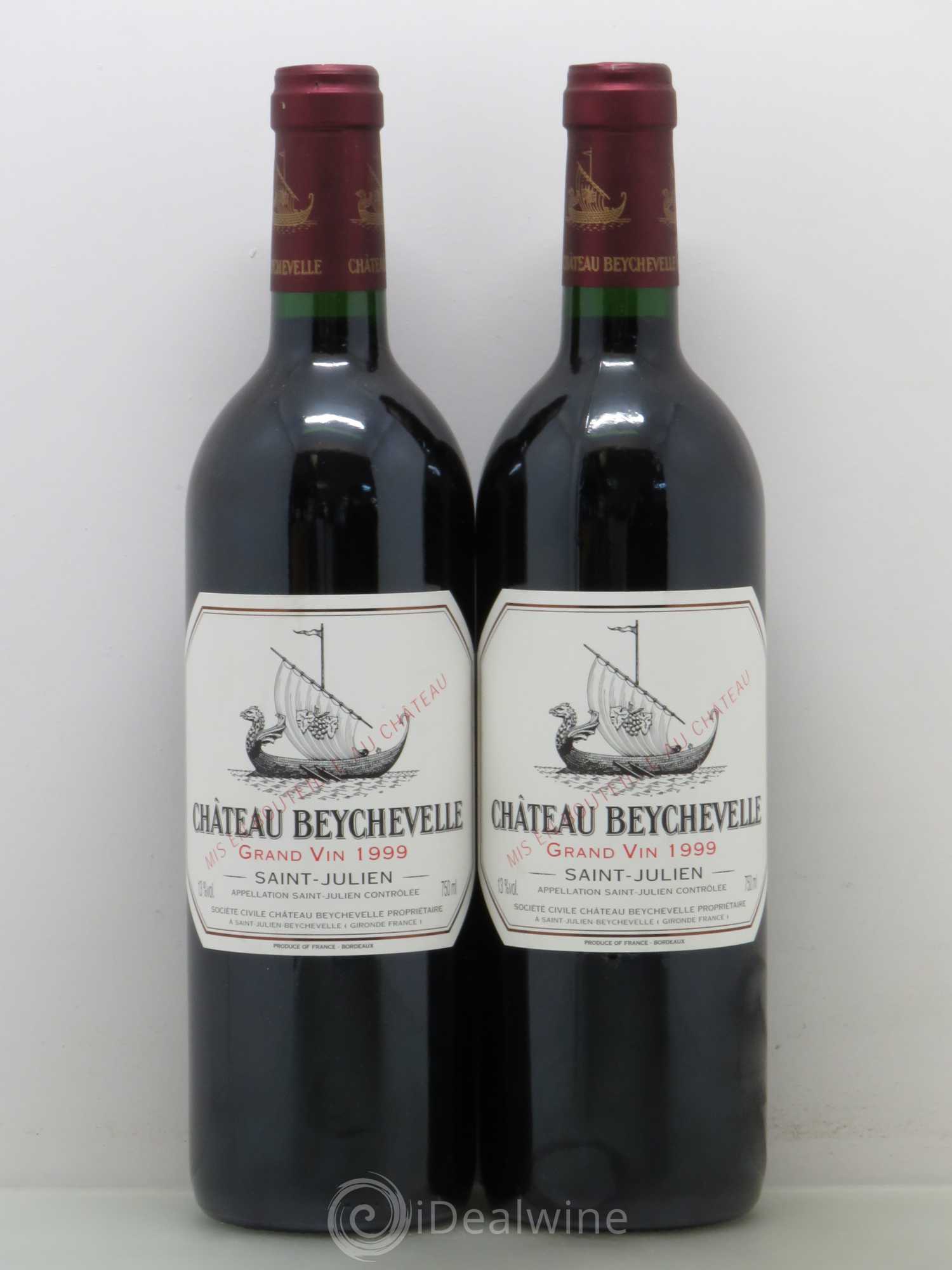 Château Beychevelle 4ème Grand Cru Classé 1999 - Lot de 2 bouteilles - 0