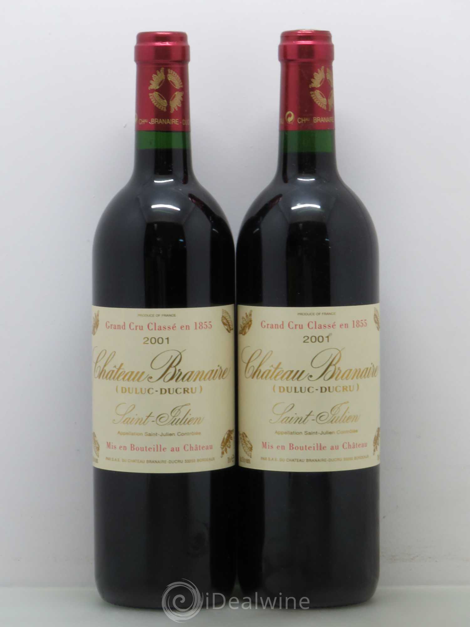Château Branaire Ducru 4ème Grand Cru Classé 2001 - Lot de 2 bouteilles - 0