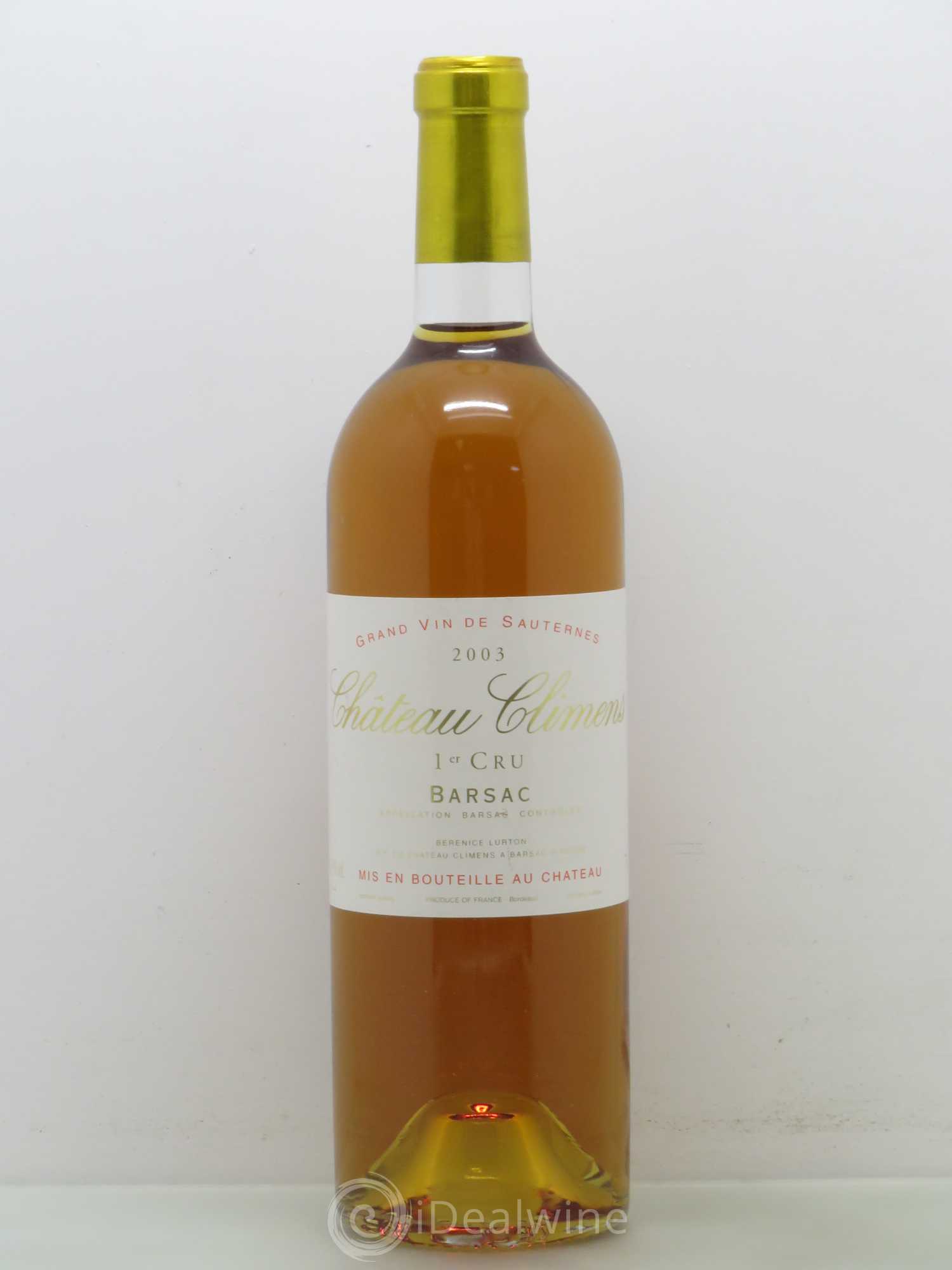 Château Climens 1er Grand Cru Classé 2003 - Lotto di 1 bottiglia - 0
