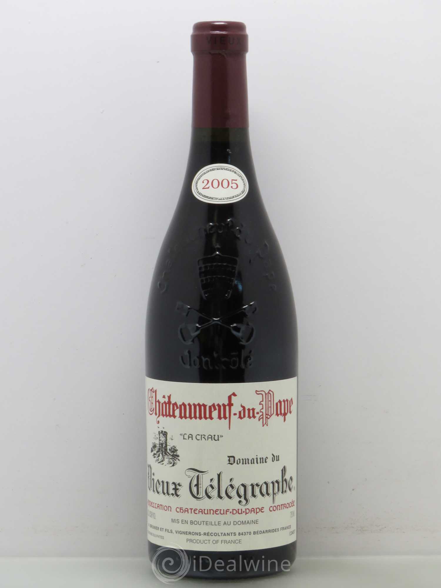 Châteauneuf-du-Pape Vieux Télégraphe (Domaine du) Vignobles Brunier 2005 - Lot de 1 bouteille - 0