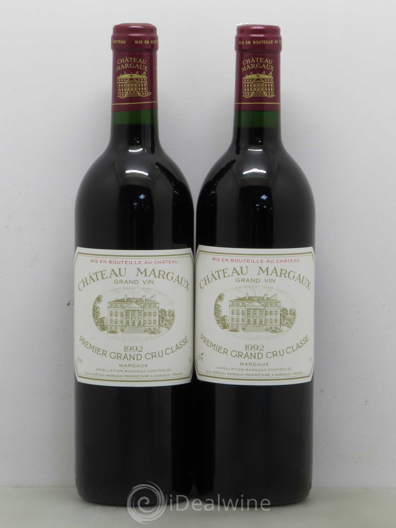 Château Margaux 1er Grand Cru Classé 1992 - Lot de 2 bouteilles - 0