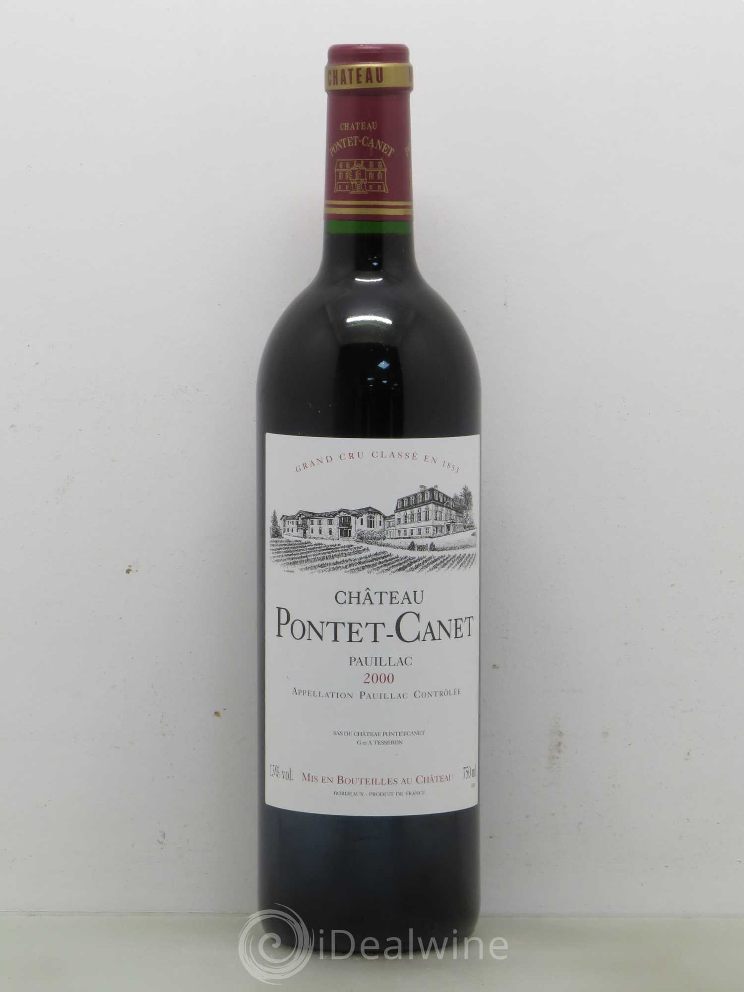 Château Pontet Canet 5ème Grand Cru Classé 2000 - Lot de 1 bouteille - 0
