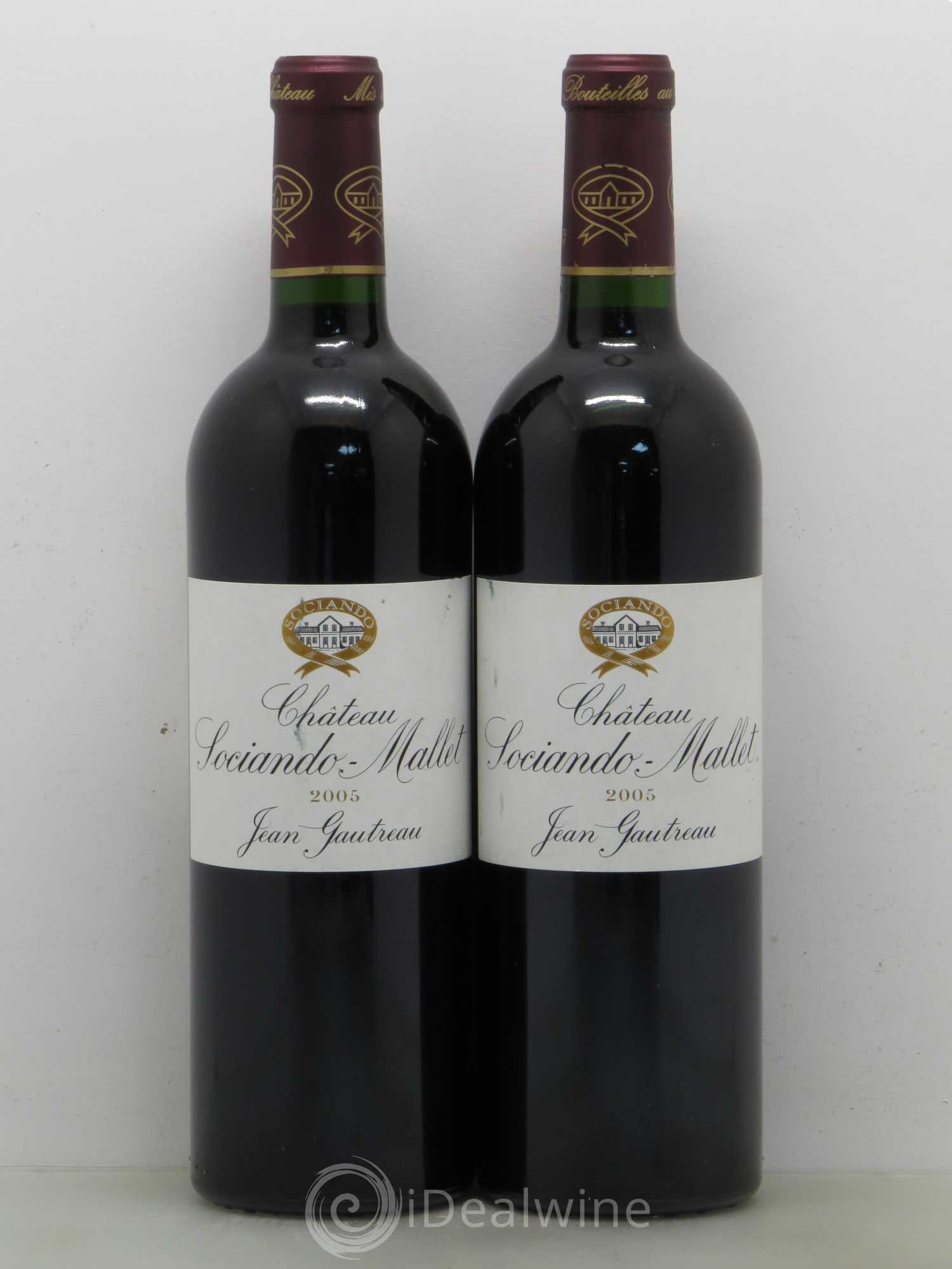 Château Sociando Mallet 2005 - Lot de 2 bouteilles - 0