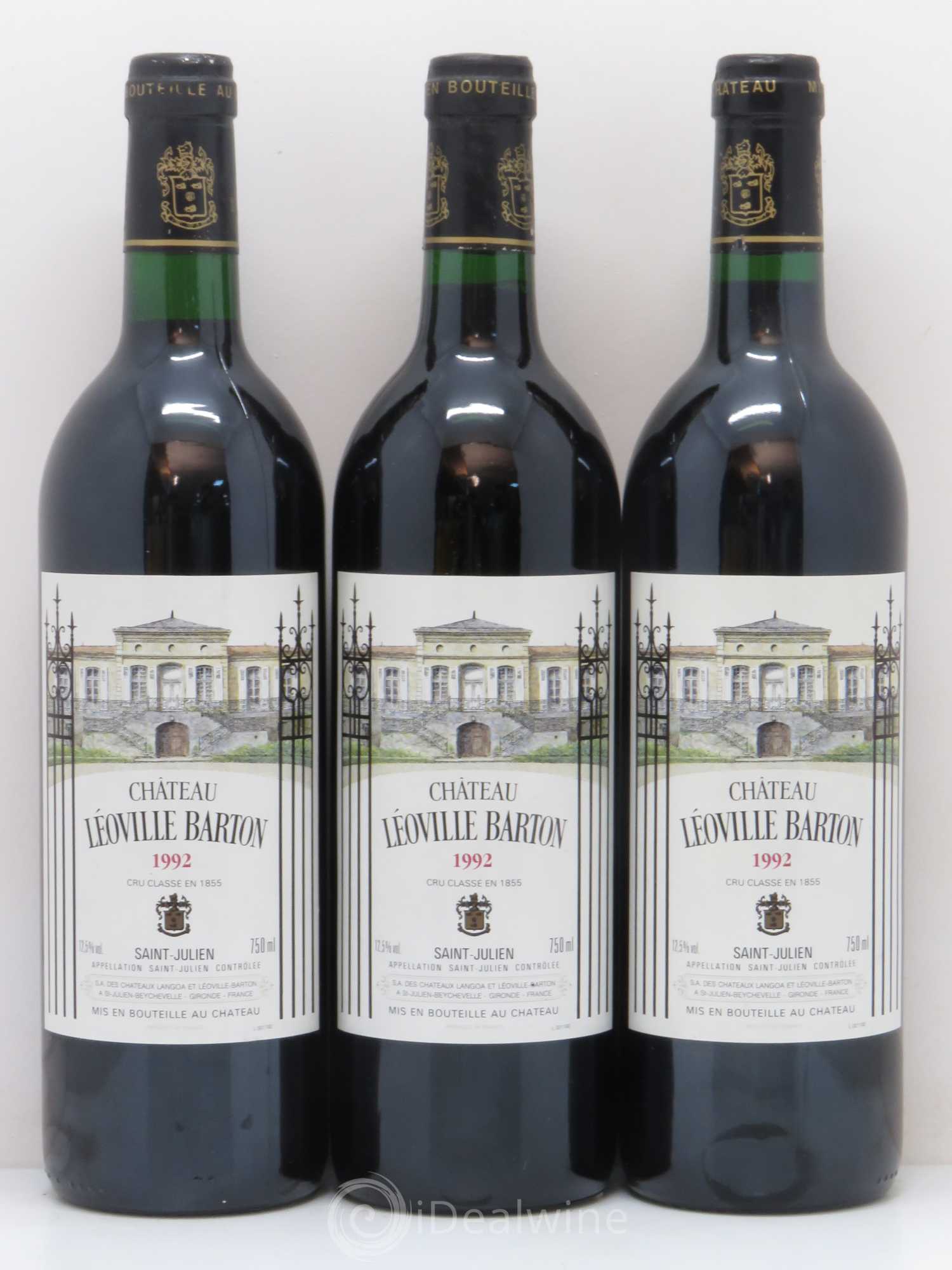 Château Léoville Barton 2ème Grand Cru Classé 1992 - Lot de 3 bouteilles - 0