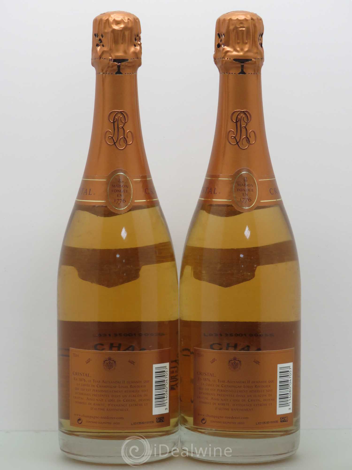 Cristal Louis Roederer 2002 - Lot de 2 bouteilles - 1