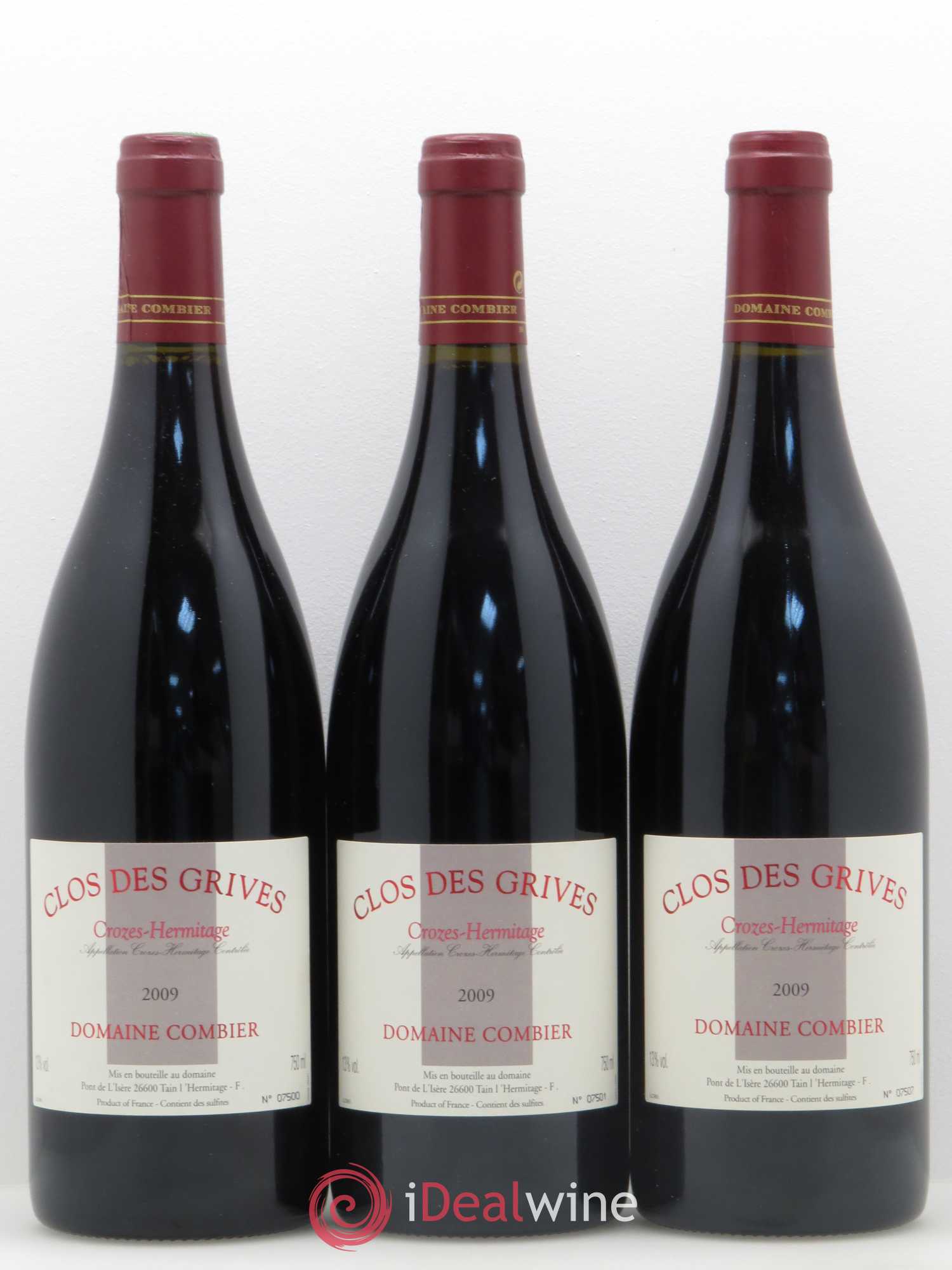 Crozes-Hermitage Clos des Grives Combier 2009 - Lot de 12 bouteilles - 1