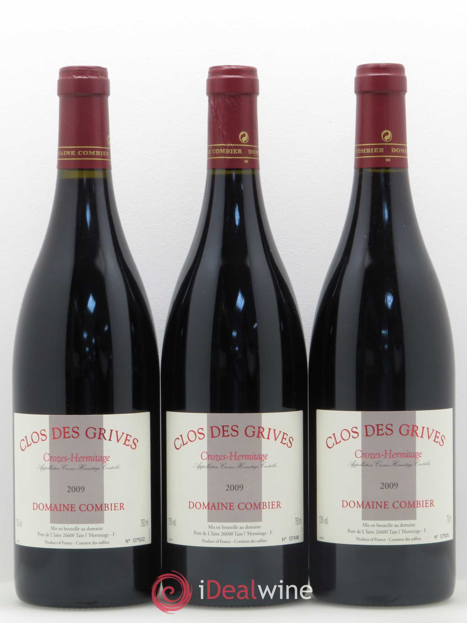 Crozes-Hermitage Clos des Grives Combier 2009 - Lot de 12 bouteilles - 2