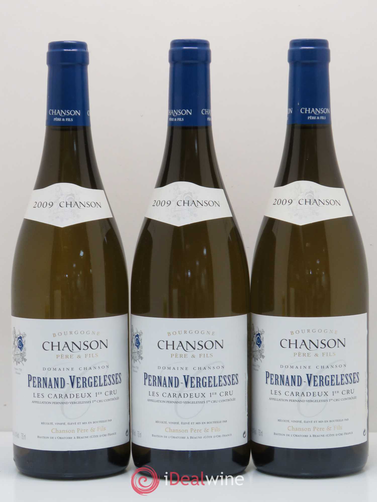 Pernand-Vergelesses 1er Cru Les Caradeux Domaine Chanson 2009 - Posten von 3 Flaschen - 0