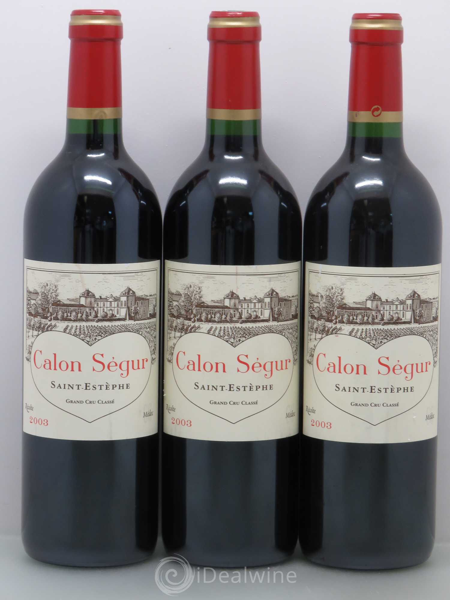 Château Calon Ségur 3ème Grand Cru Classé 2003 - Lot de 3 bouteilles - 0