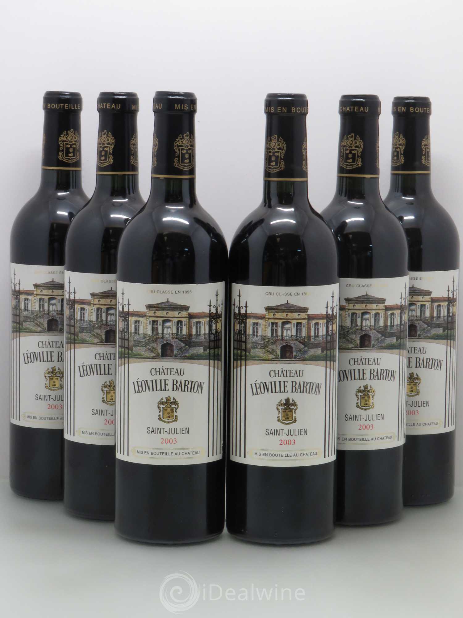 Château Léoville Barton 2ème Grand Cru Classé 2003 - Lot de 6 bouteilles - 0