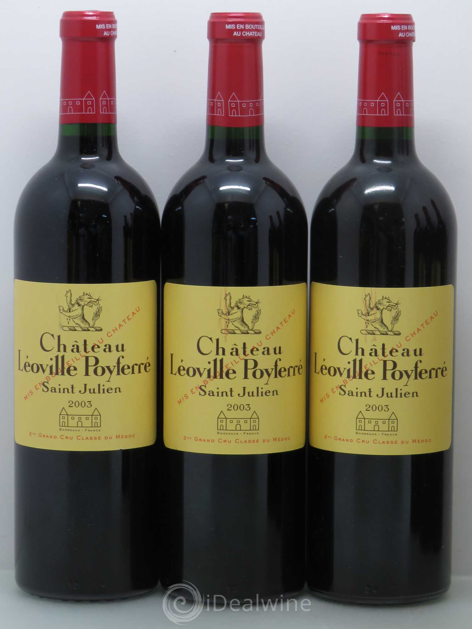 Château Léoville Poyferré 2ème Grand Cru Classé 2003 - Lot de 6 bouteilles - 1