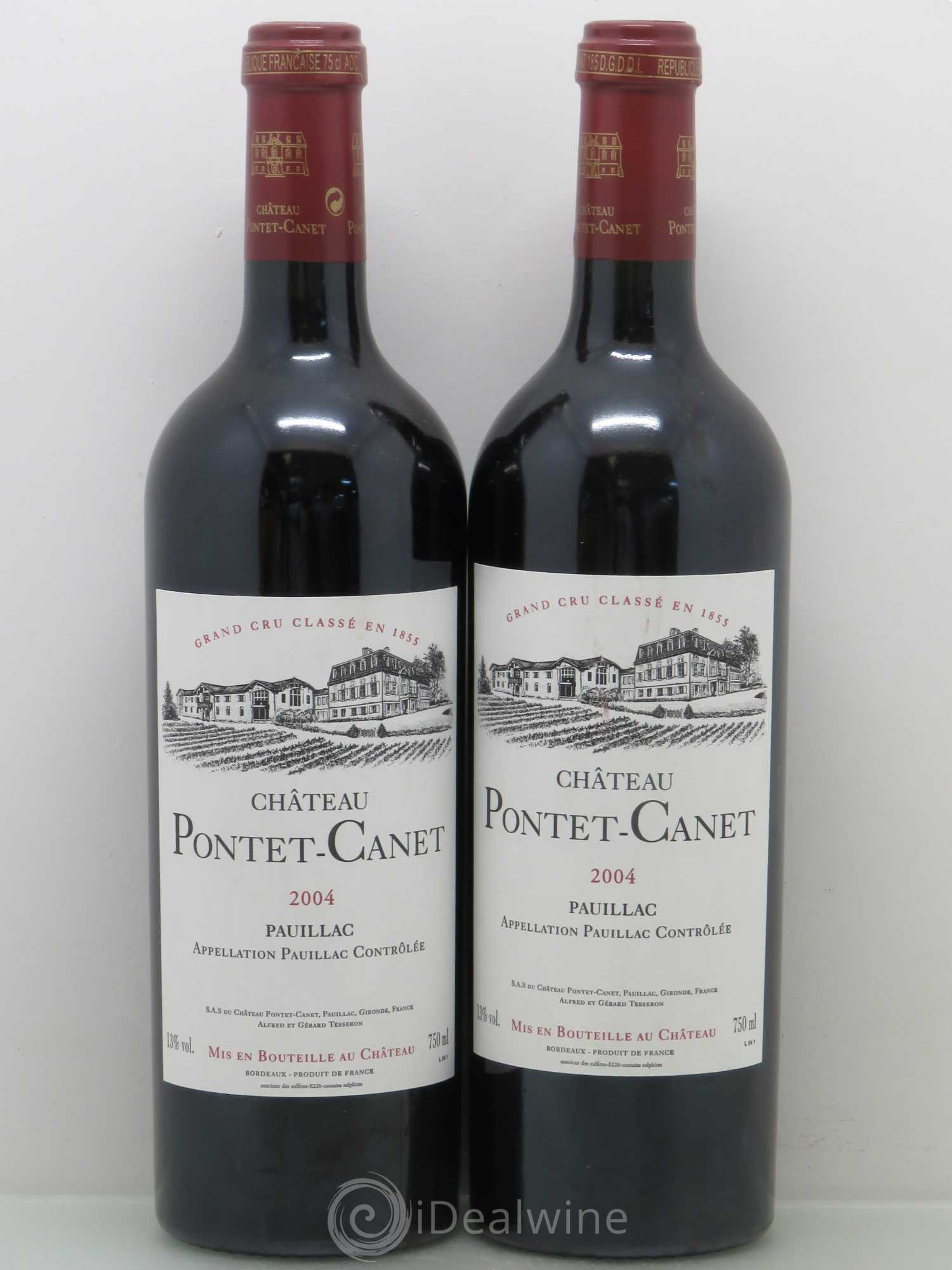 Château Pontet Canet 5ème Grand Cru Classé 2004 - Lot de 4 bouteilles - 2