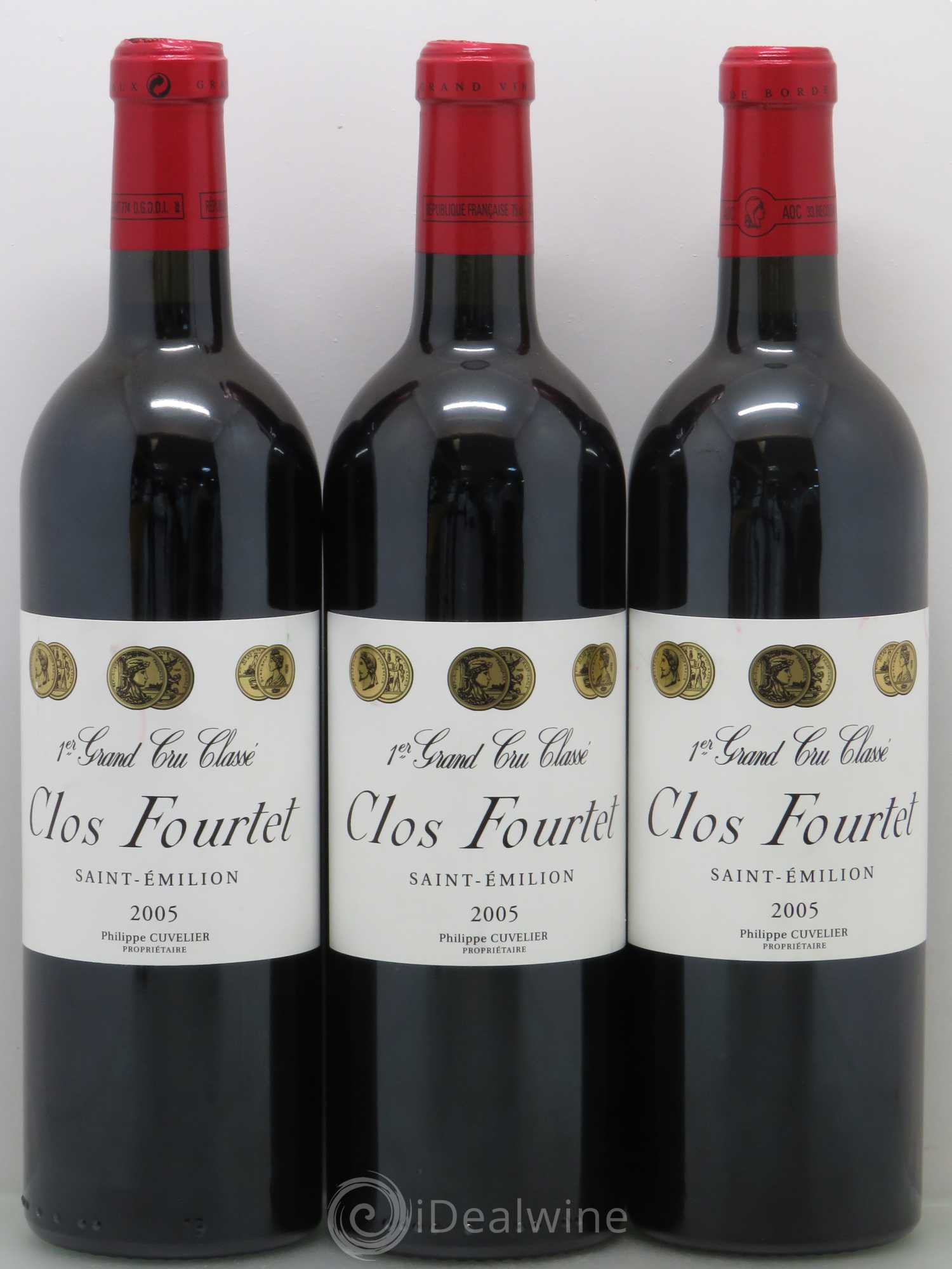 Clos Fourtet 1er Grand Cru Classé B 2005 - Lot de 3 bouteilles - 0