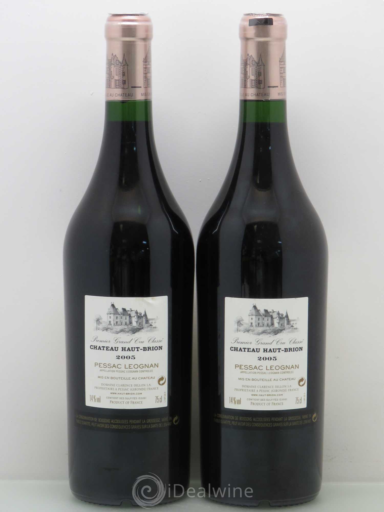 Château Haut Brion 1er Grand Cru Classé 2005 - Lot de 2 bouteilles - 1