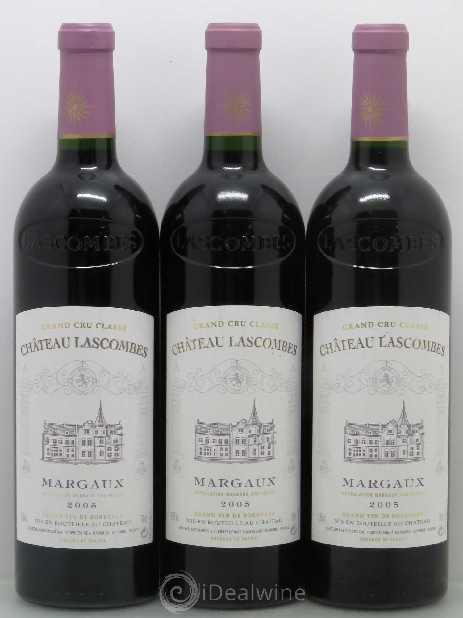 Château Lascombes 2ème Grand Cru Classé 2005 - Lot de 3 bouteilles - 0