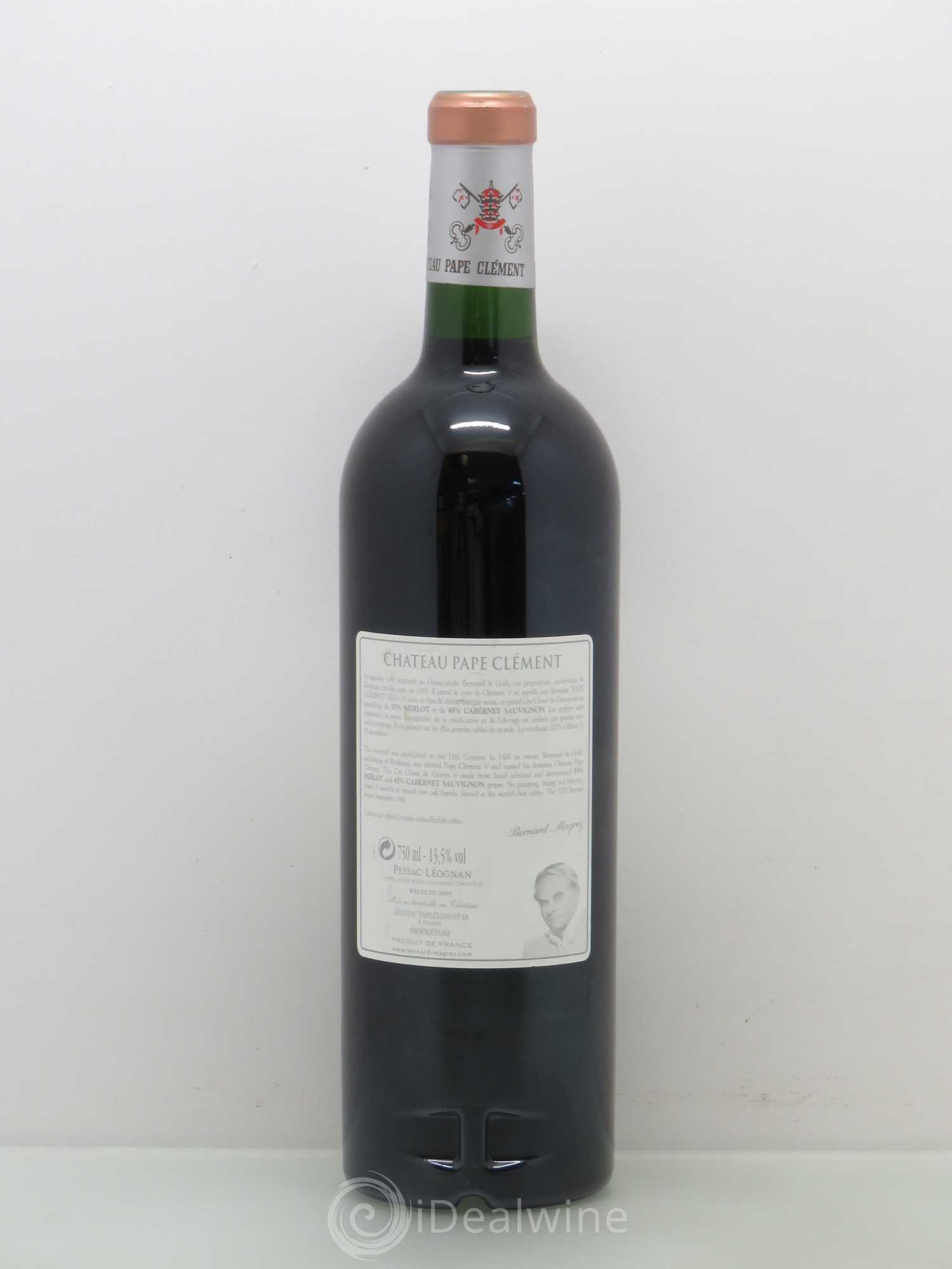 Château Pape Clément Cru Classé de Graves 2005 - Lot de 1 bouteille - 1