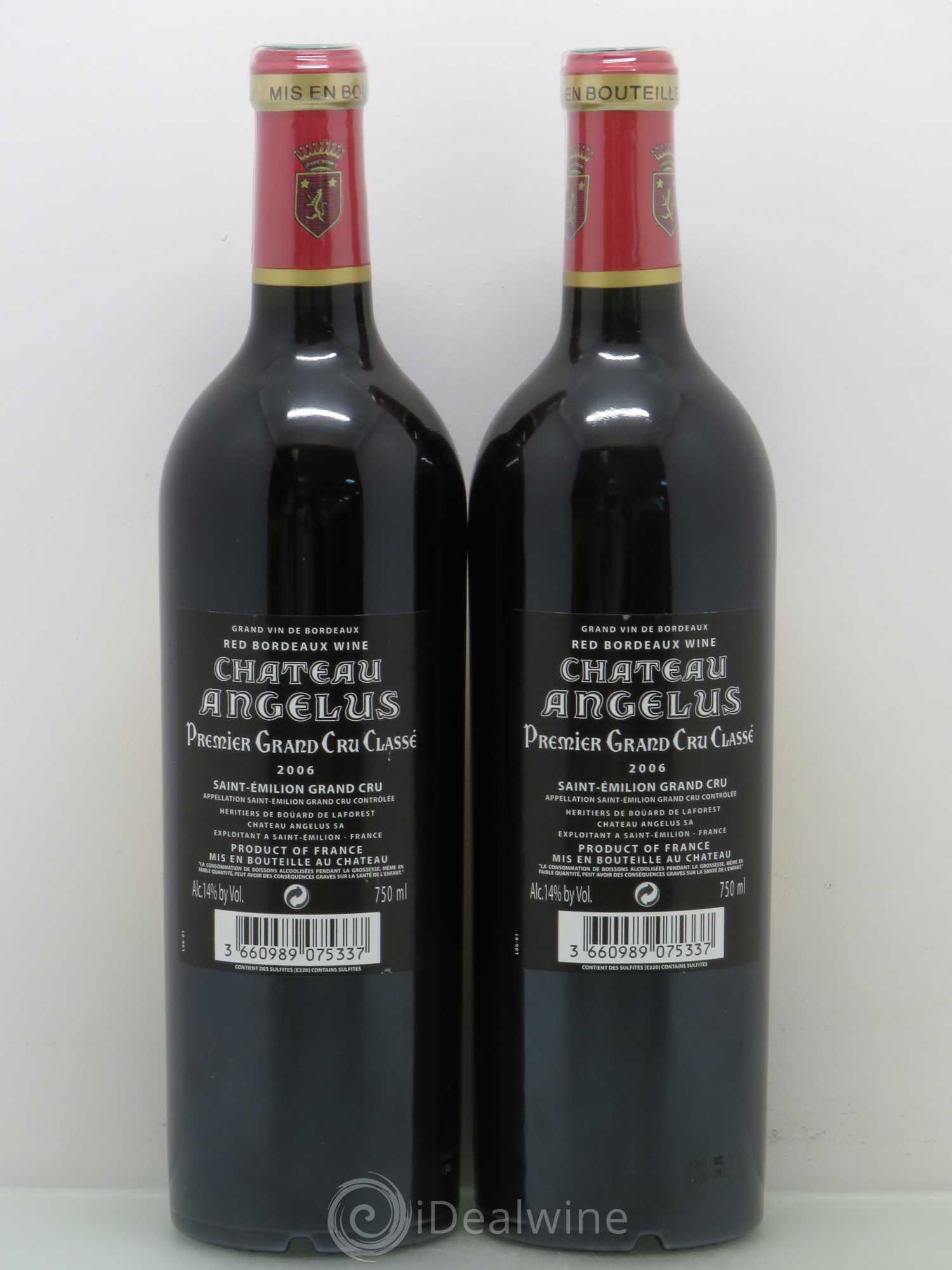 Château Angélus 1er Grand Cru Classé A 2006 - Lot de 2 bouteilles - 1