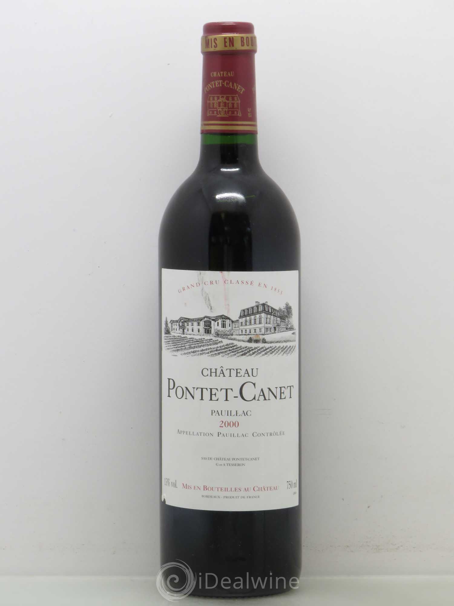 Château Pontet Canet 5ème Grand Cru Classé 2000 - Lot de 1 bouteille - 0
