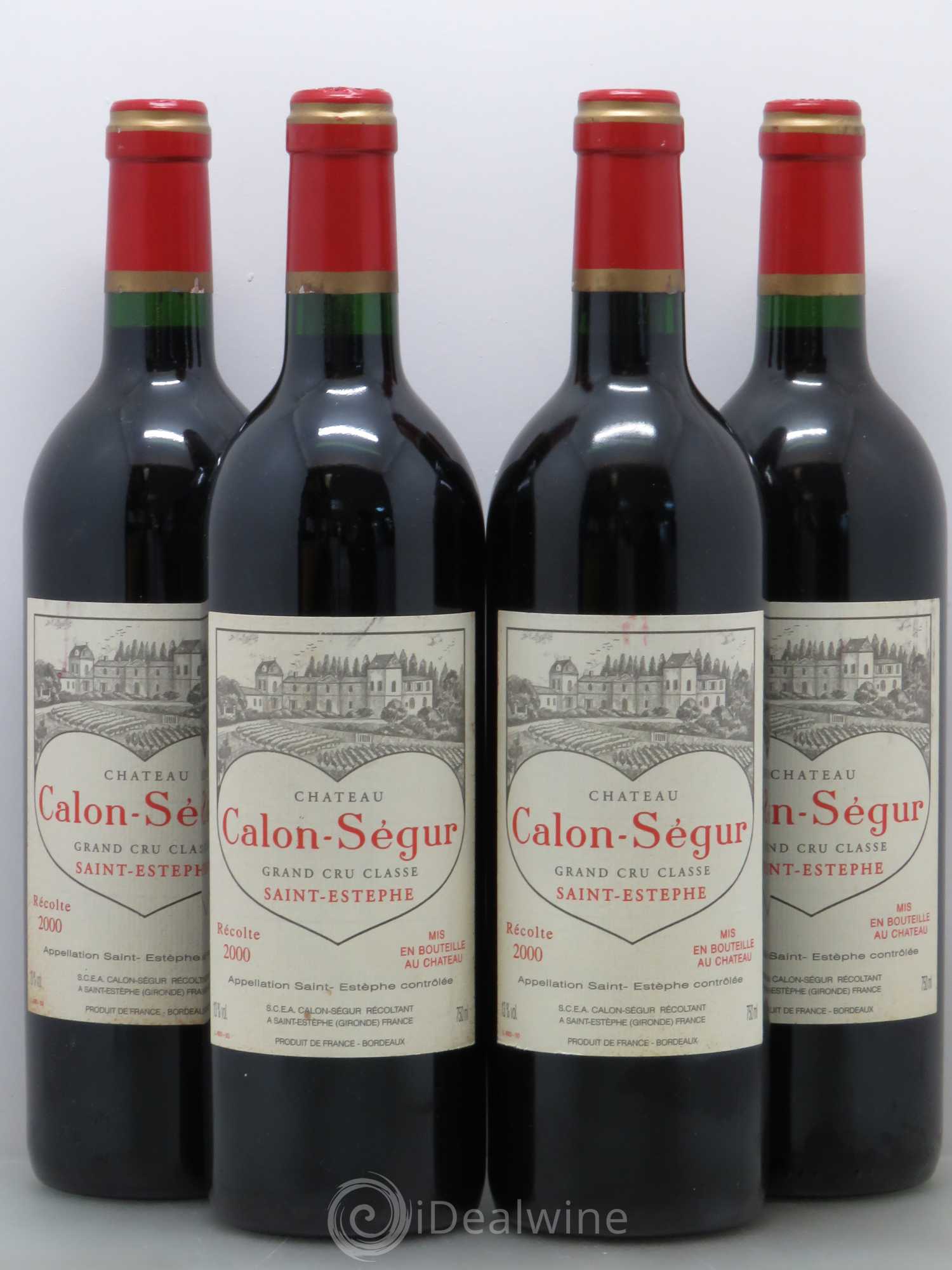 Château Calon Ségur 3ème Grand Cru Classé 2000 - Lot de 4 bouteilles - 0