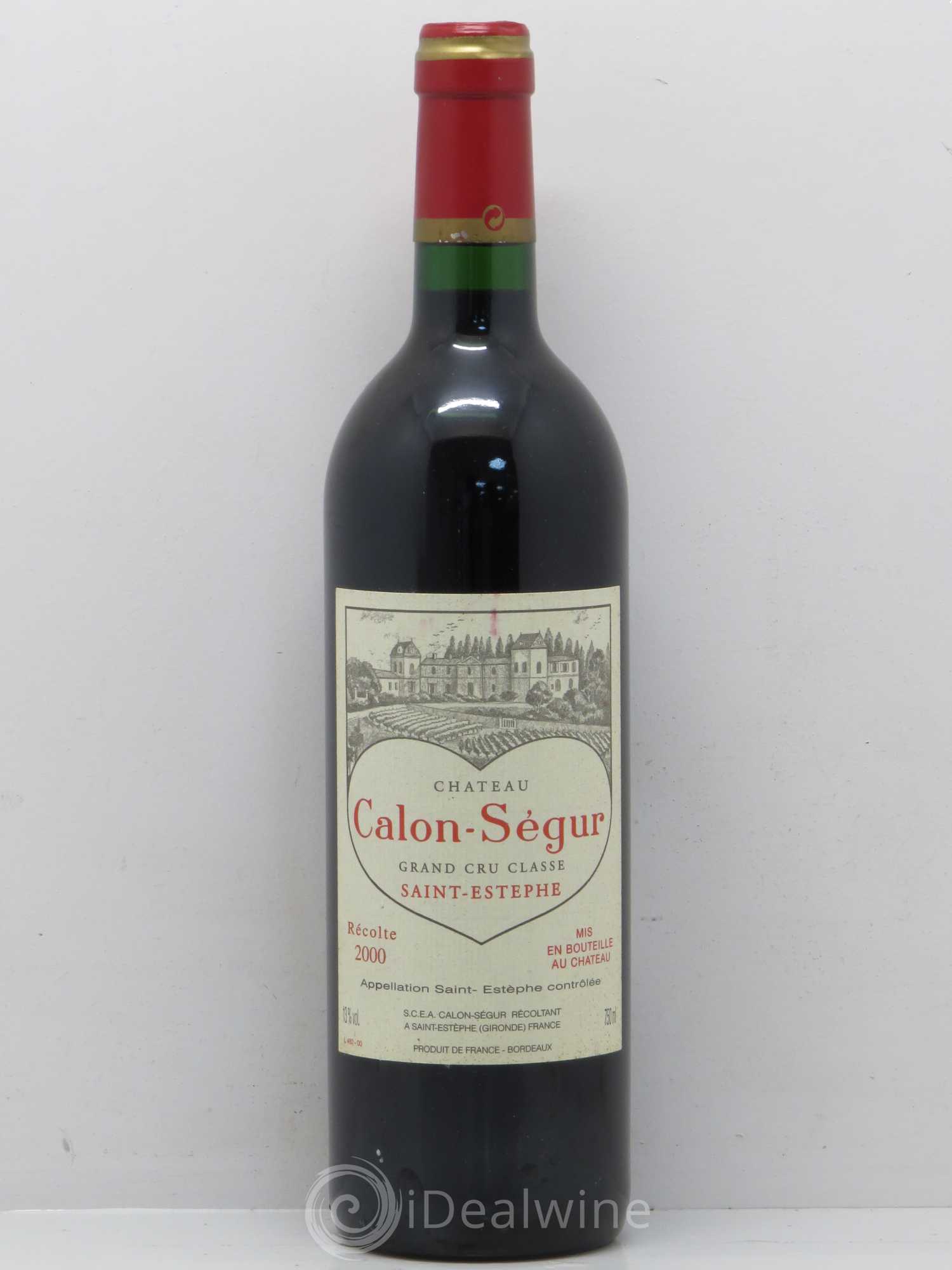 Château Calon Ségur 3ème Grand Cru Classé 2000 - Lot de 1 bouteille - 0