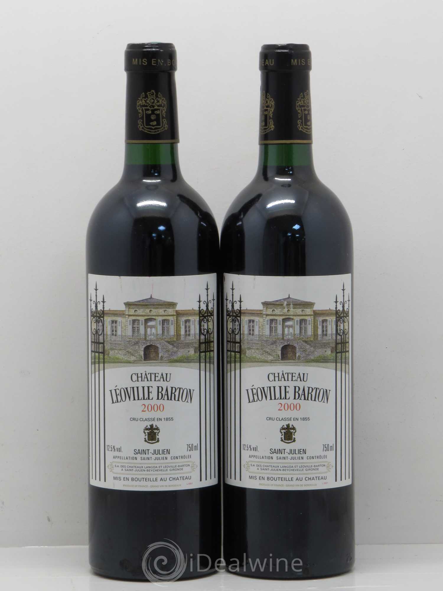 Château Léoville Barton 2ème Grand Cru Classé 2000 - Lot de 2 bouteilles - 0